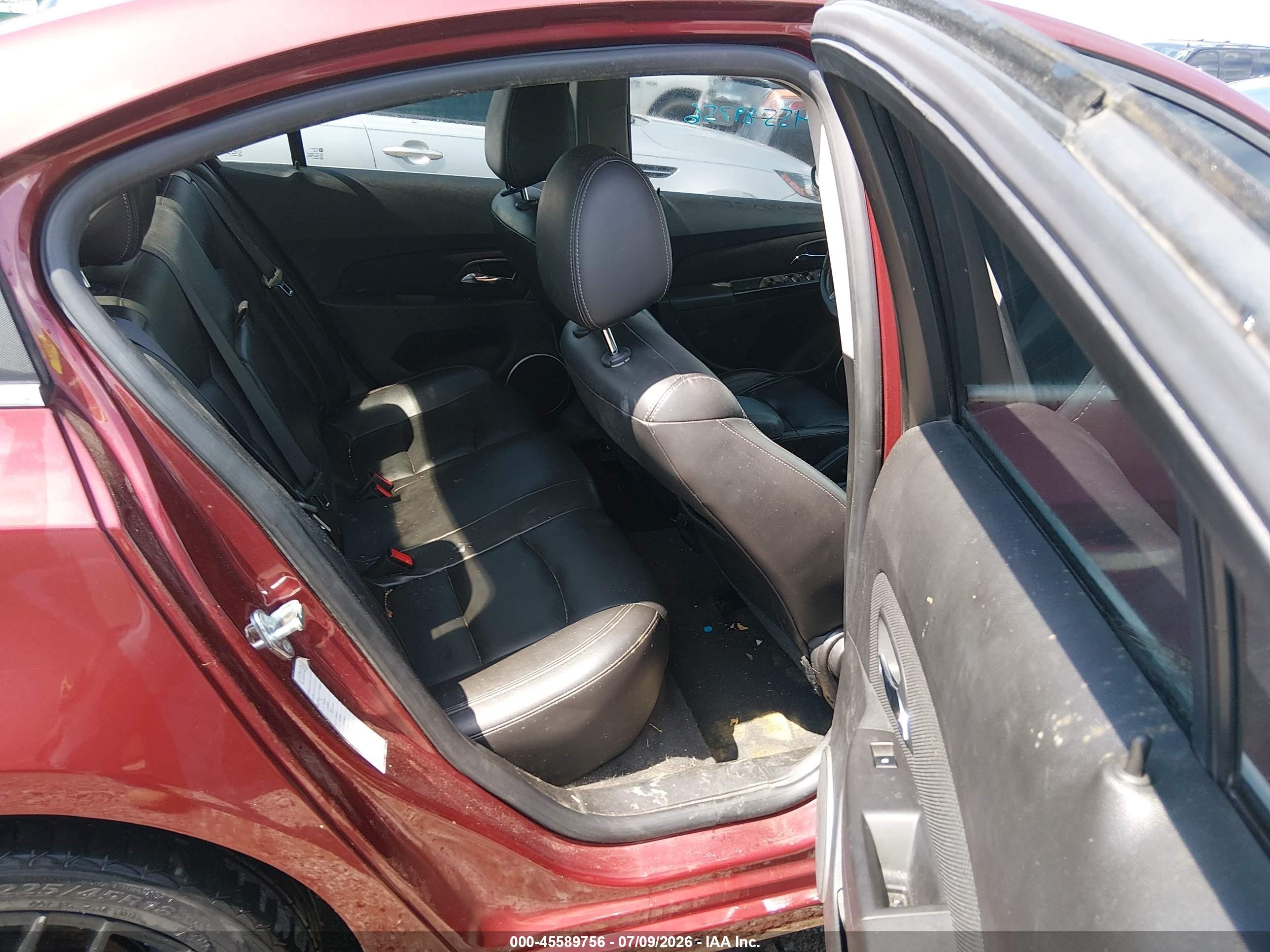 2015 Chevrolet Cruze Ltz Red vin: 1G1PG5SB9F7185082
