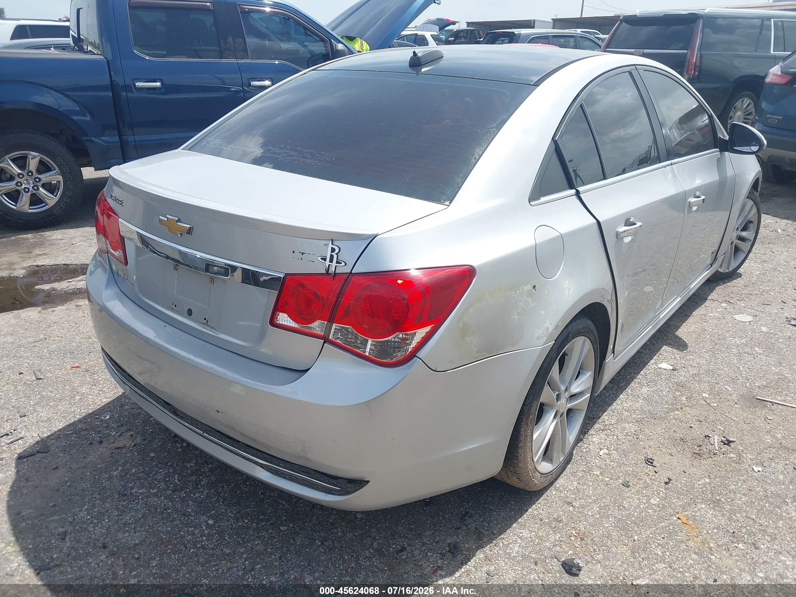 2015 Chevrolet Cruze Ltz Silver vin: 1G1PG5SB9F7188418
