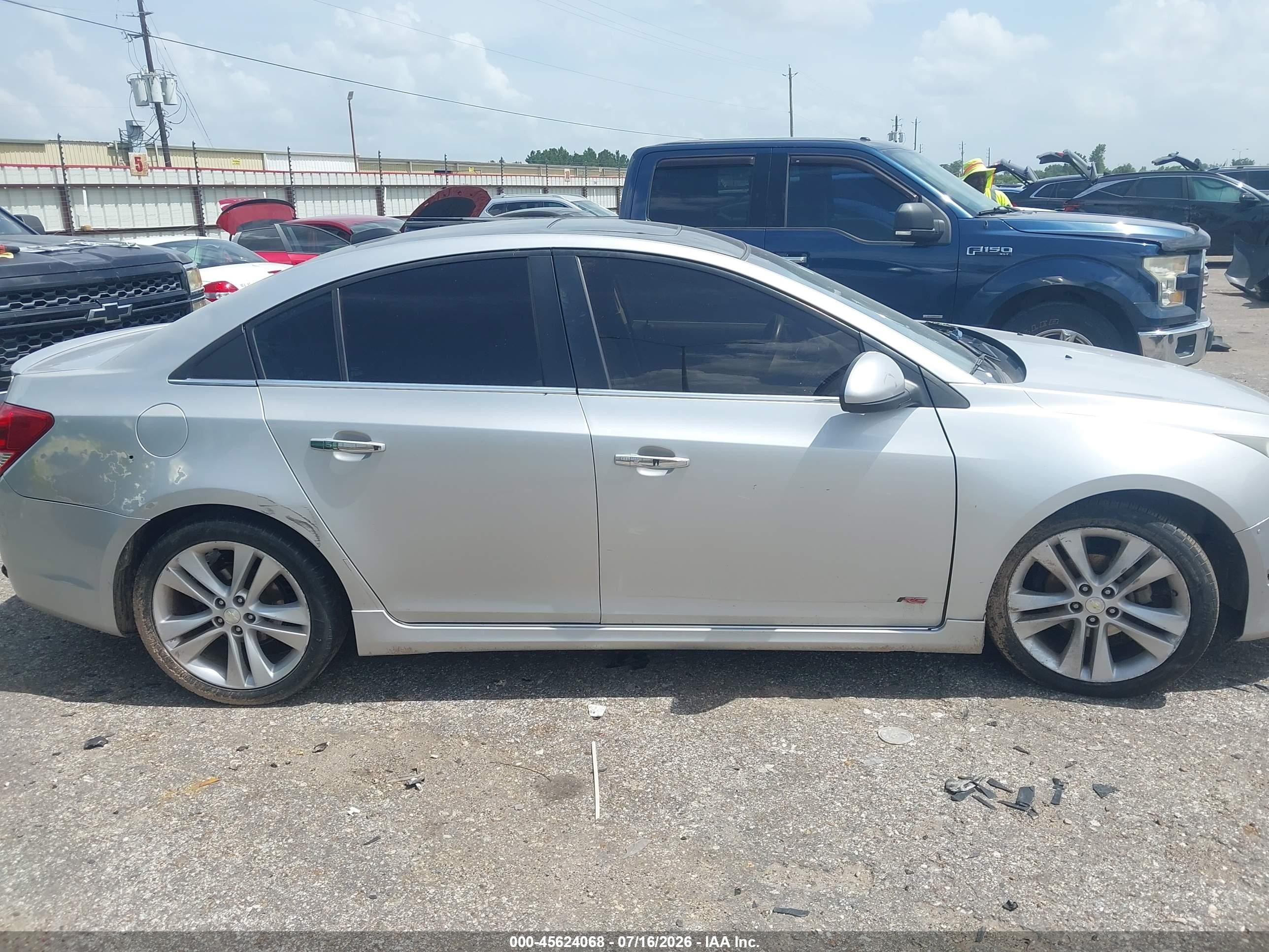 2015 Chevrolet Cruze Ltz Silver vin: 1G1PG5SB9F7188418