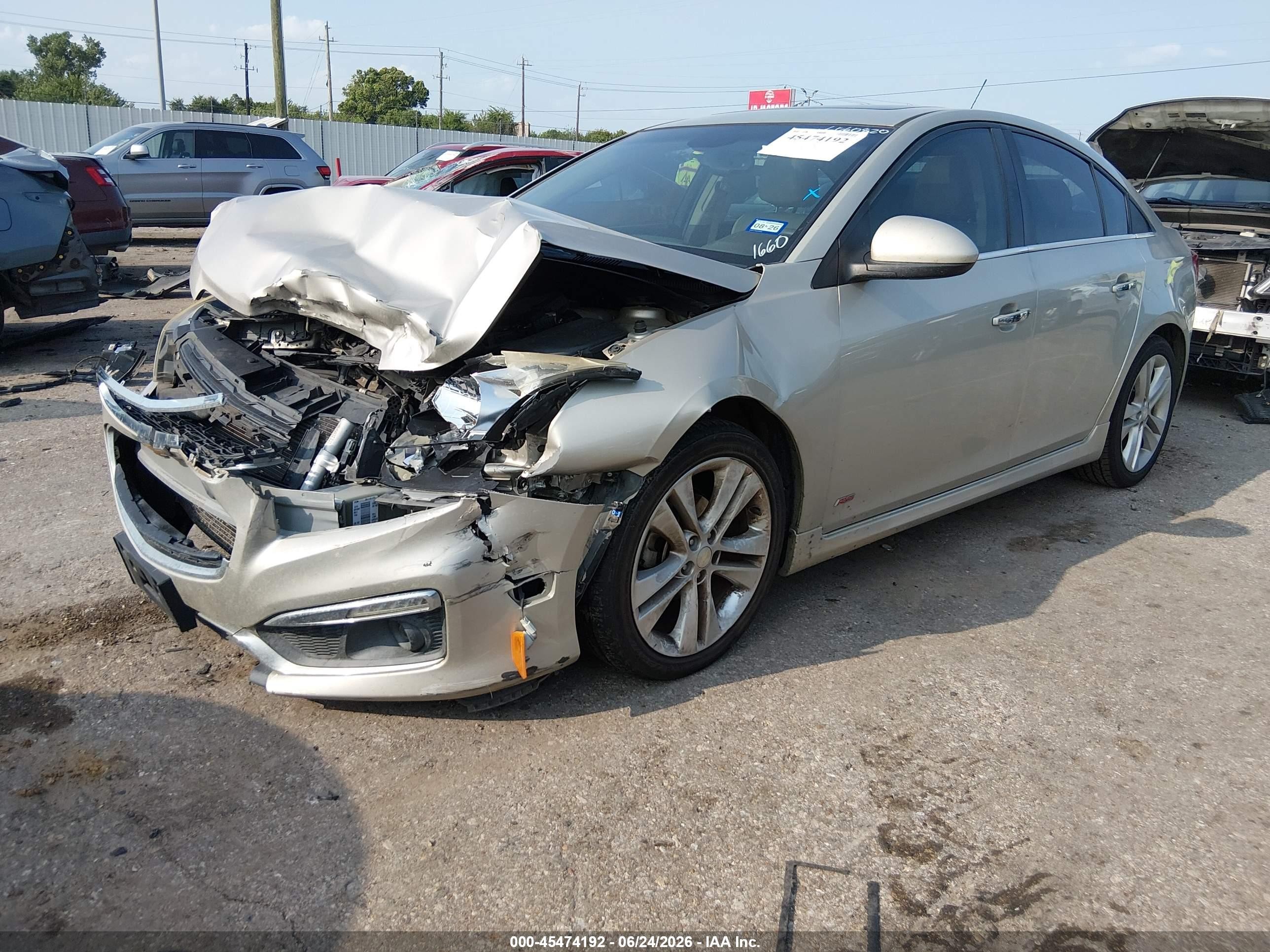2015 Chevrolet Cruze Ltz Gold vin: 1G1PG5SB9F7191660
