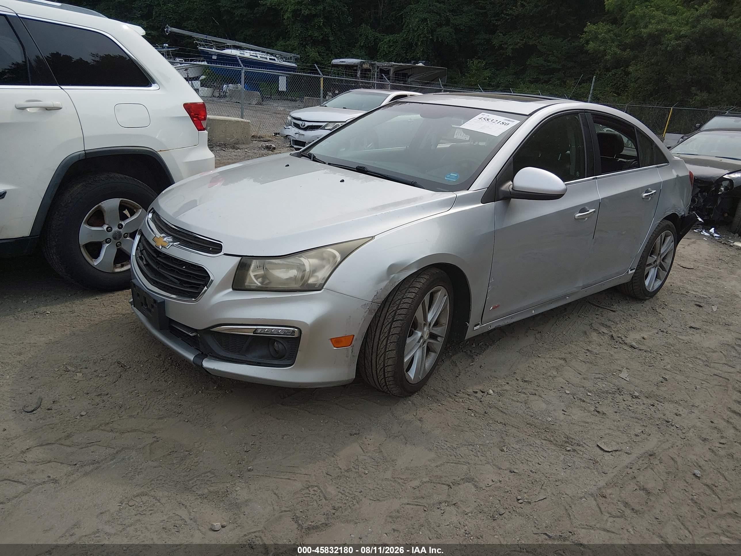 2015 Chevrolet Cruze Ltz Gray vin: 1G1PG5SB9F7256135