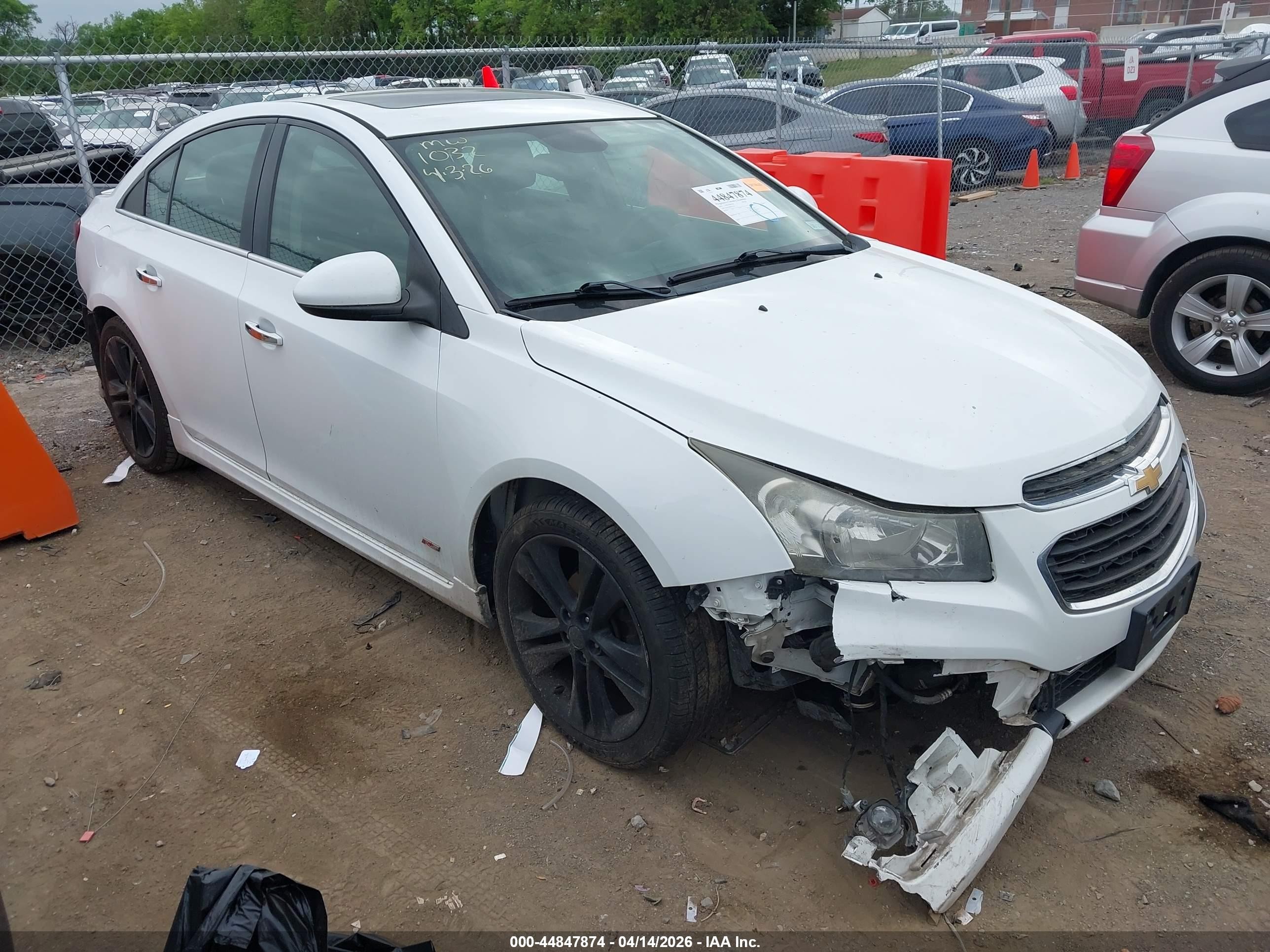 2015 Chevrolet Cruze Ltz Белый vin: 1G1PG5SB9F7291032