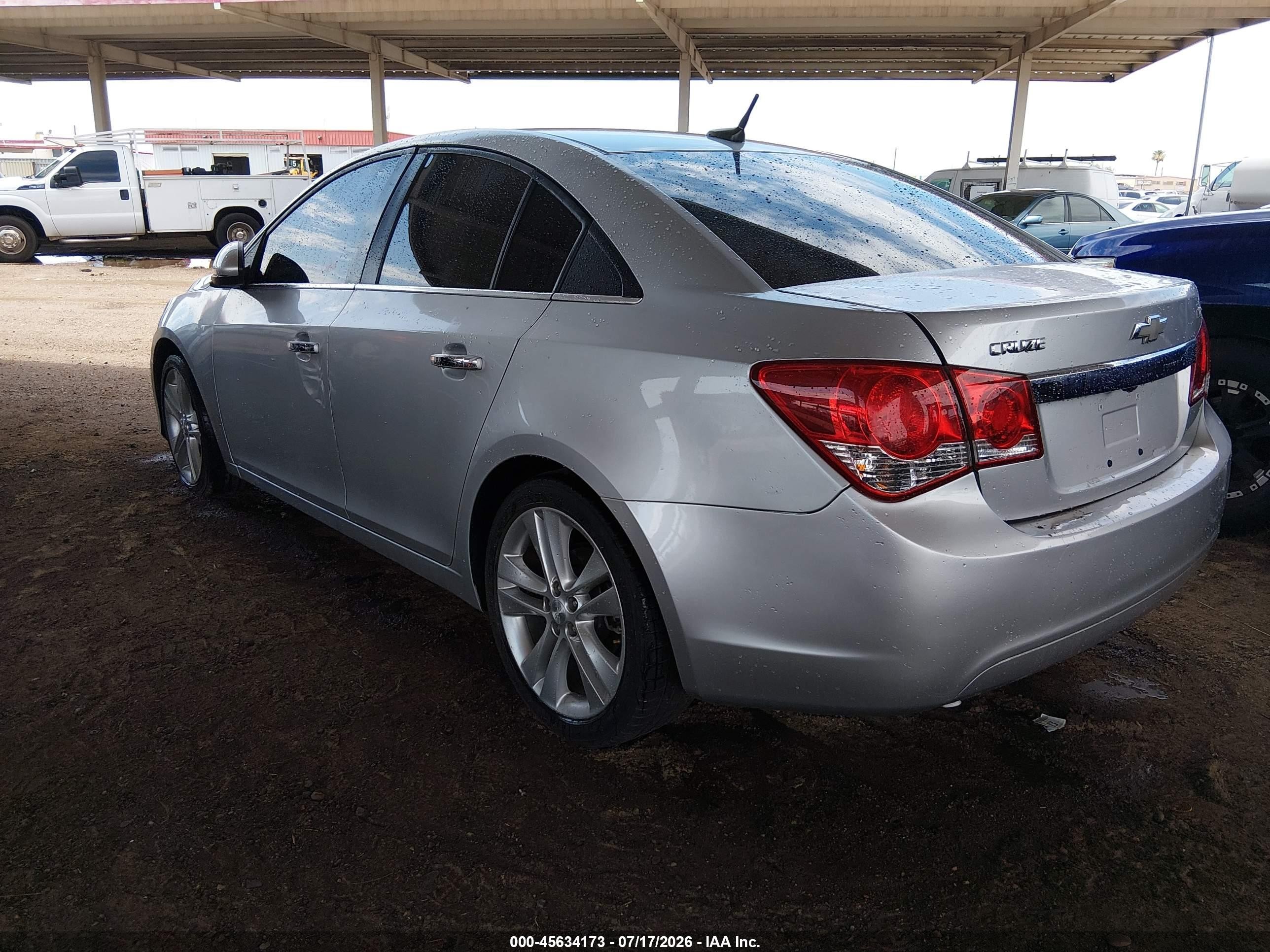2013 Chevrolet Cruze Ltz Gray vin: 1G1PG5SBXD7110792