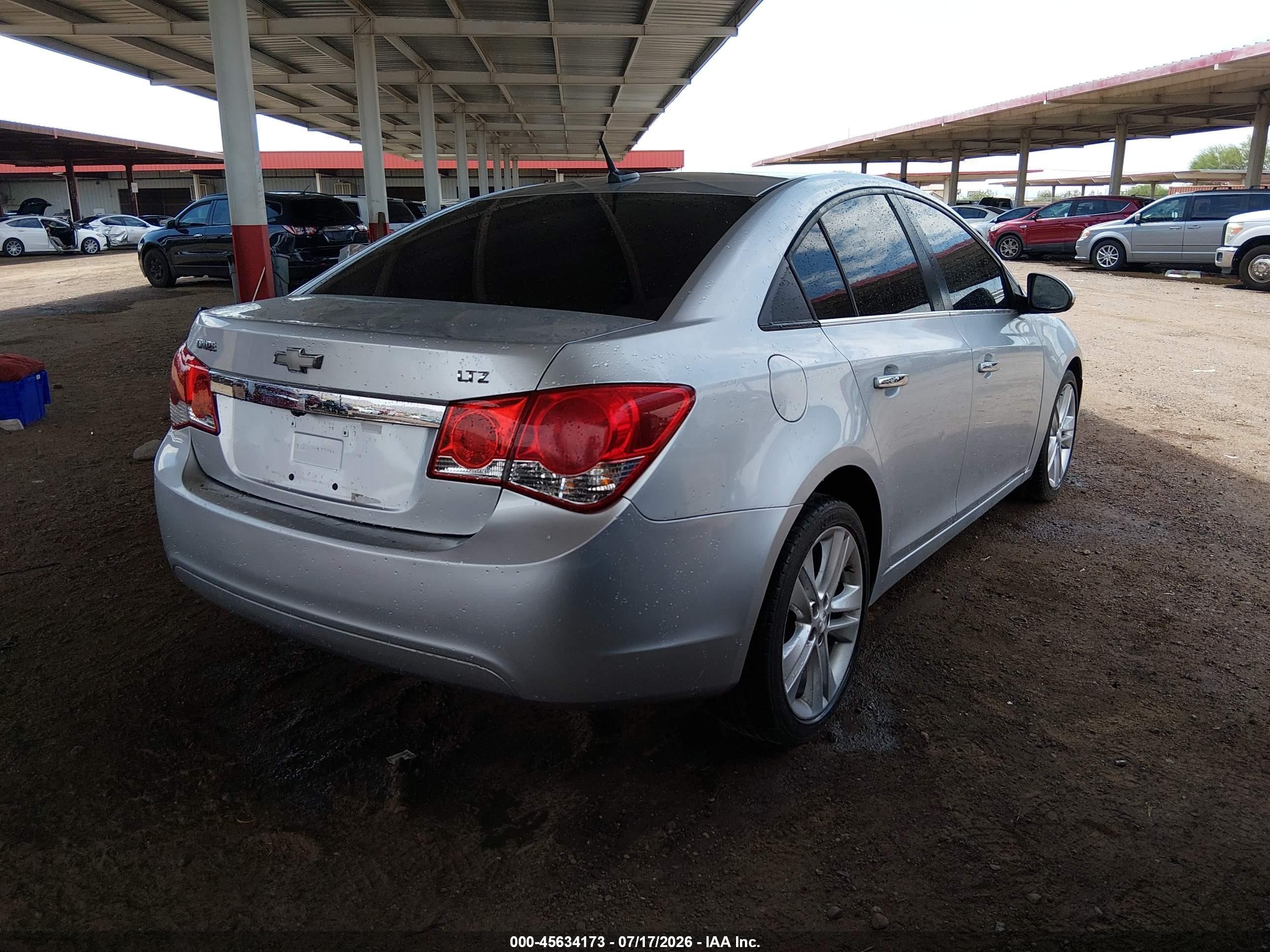 2013 Chevrolet Cruze Ltz Gray vin: 1G1PG5SBXD7110792