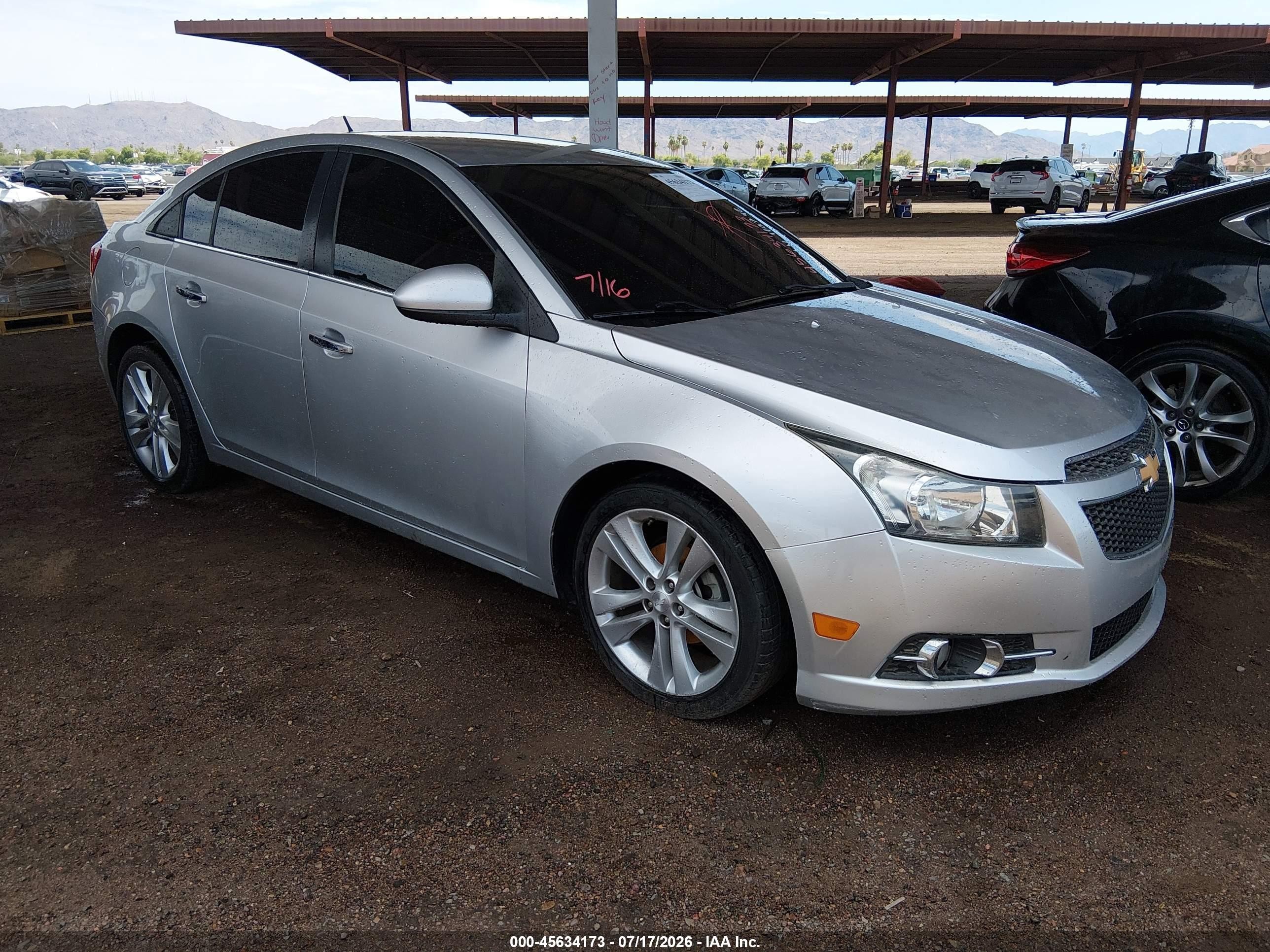 2013 Chevrolet Cruze Ltz Gray vin: 1G1PG5SBXD7110792