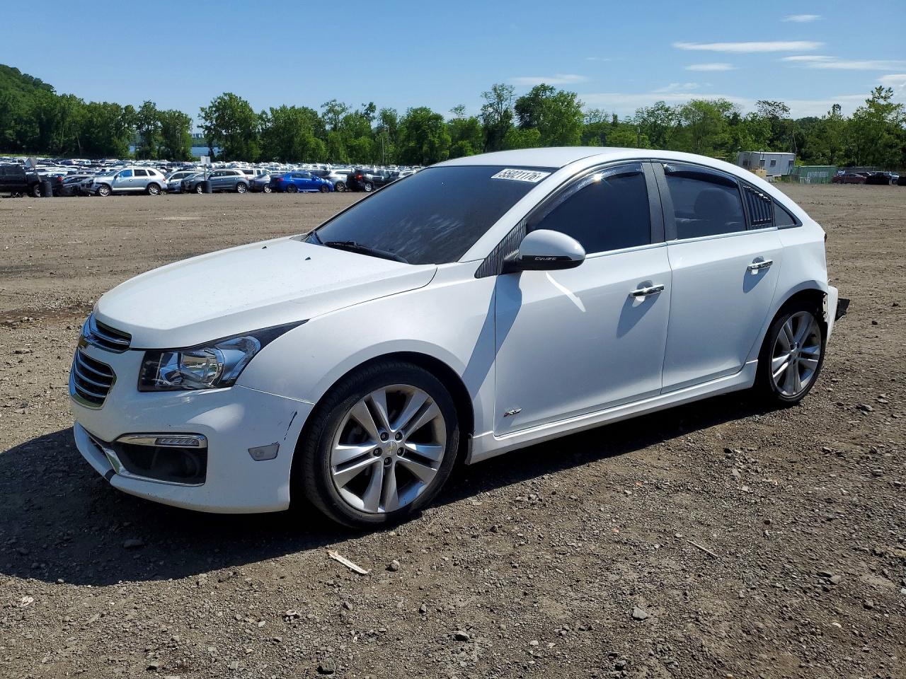 2015 Chevrolet Cruze Ltz White vin: 1G1PG5SBXF7202486