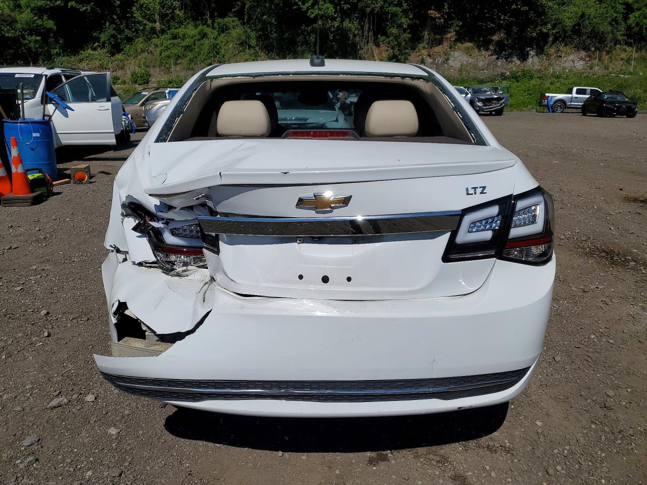 2015 Chevrolet Cruze Ltz White vin: 1G1PG5SBXF7202486