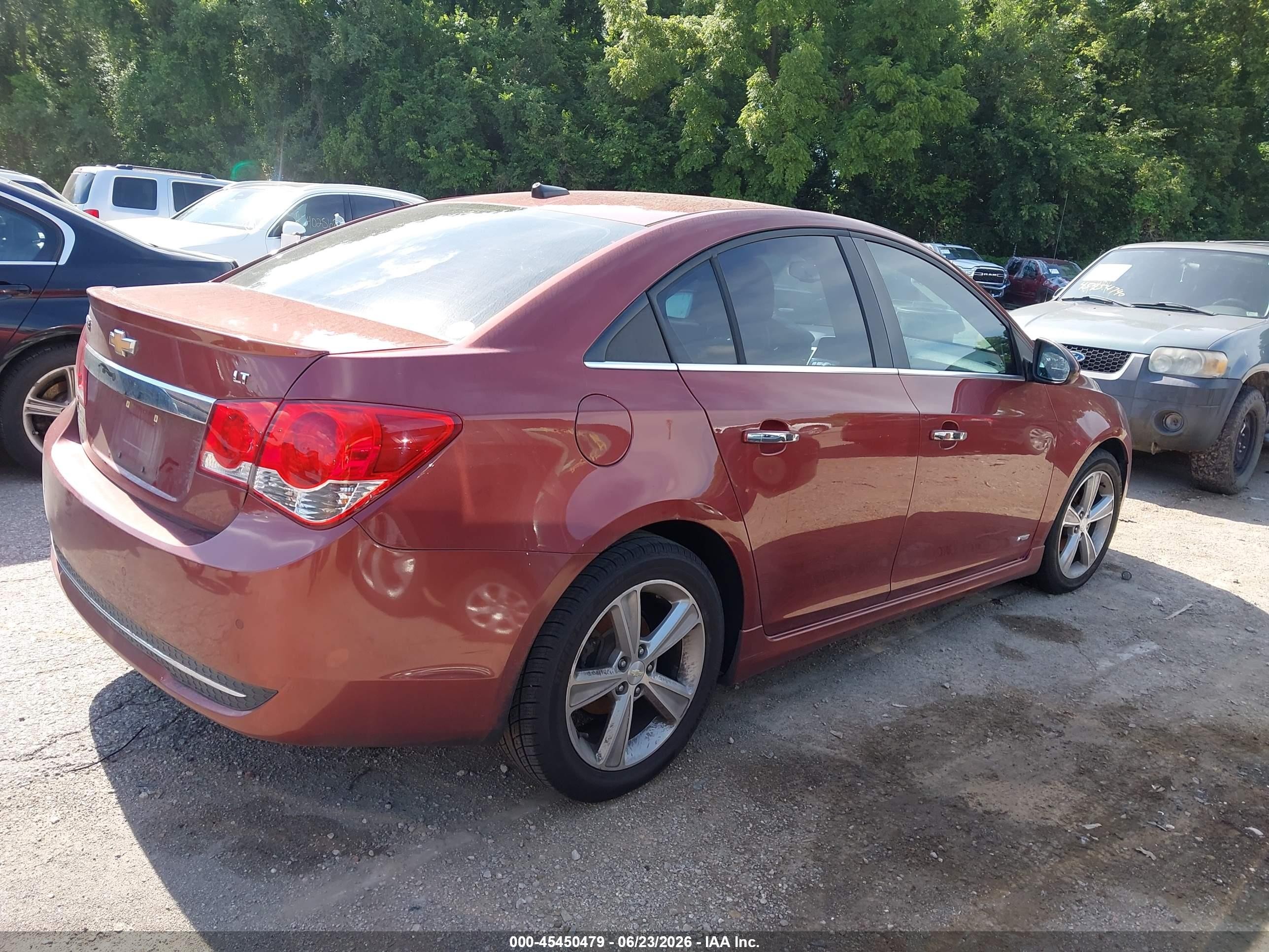 2012 Chevrolet Cruze 2lt Burgundy vin: 1G1PG5SC1C7214191