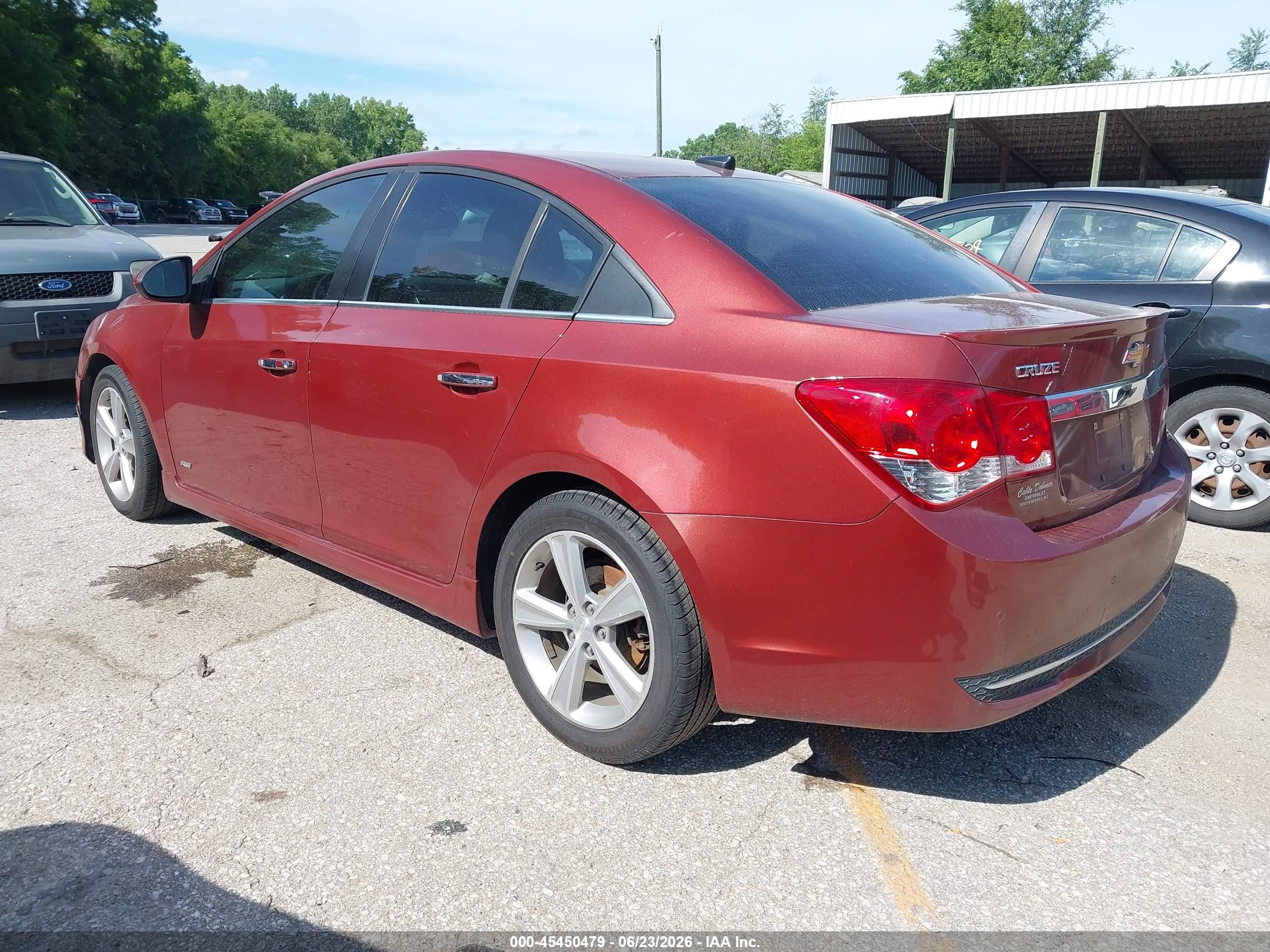 2012 Chevrolet Cruze 2lt Burgundy vin: 1G1PG5SC1C7214191