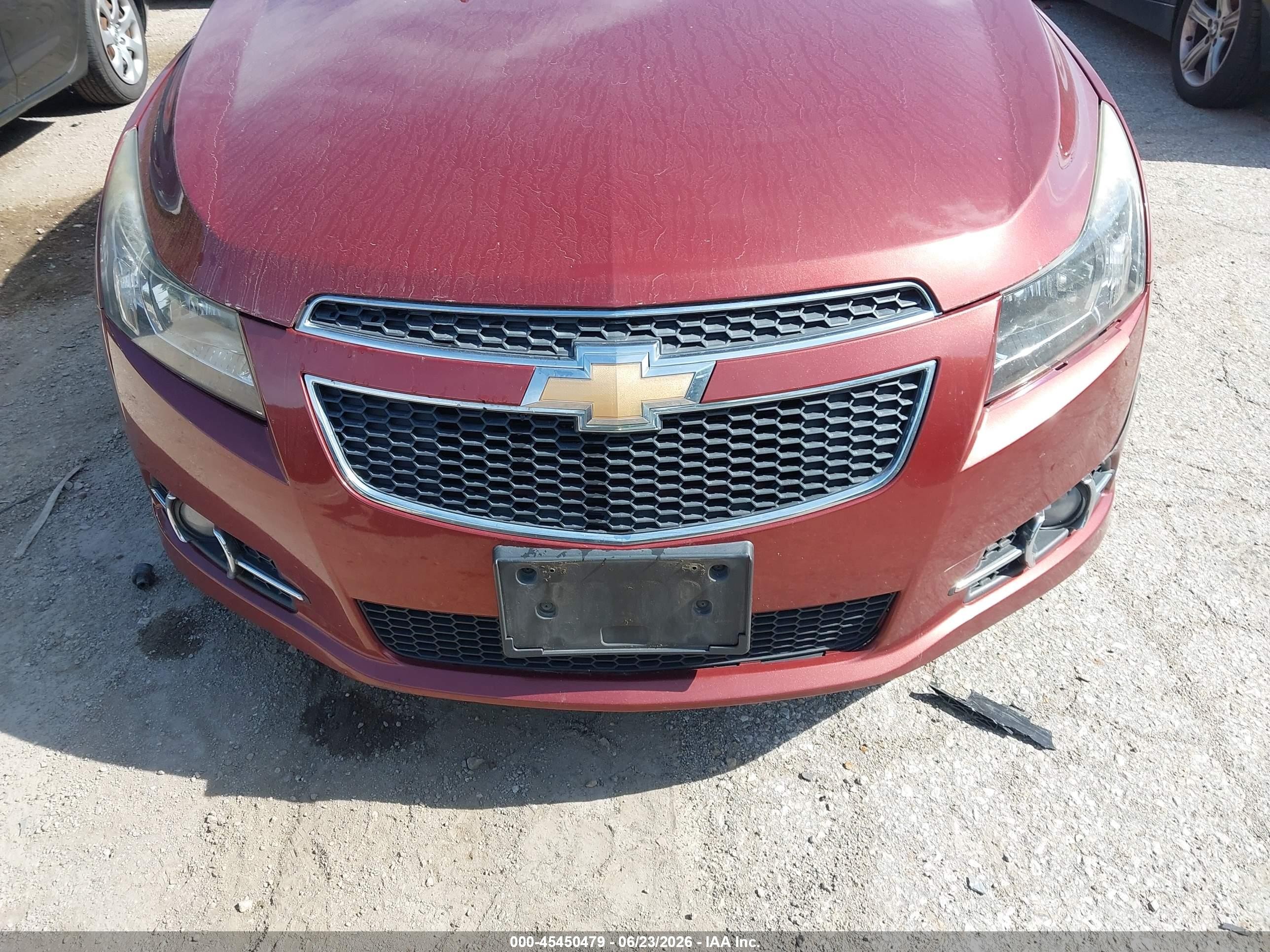 2012 Chevrolet Cruze 2lt Burgundy vin: 1G1PG5SC1C7214191