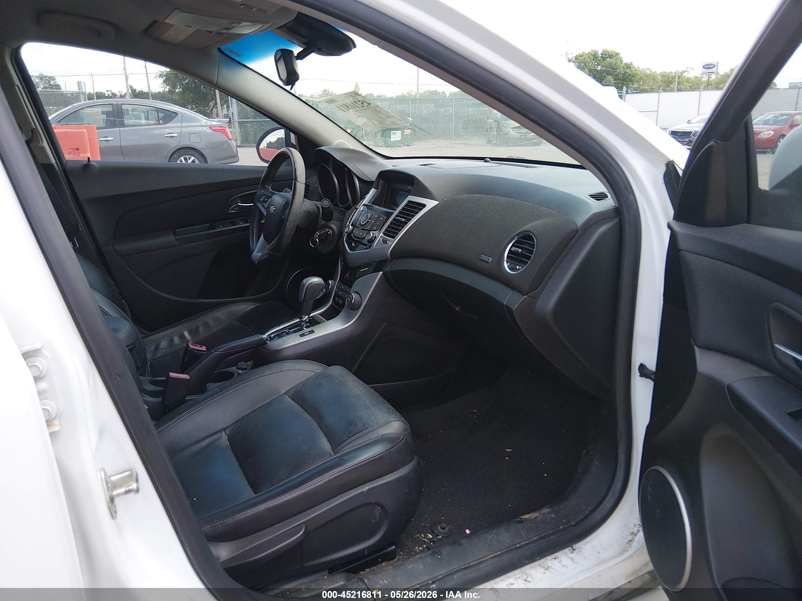 2012 Chevrolet Cruze 2lt White vin: 1G1PG5SC2C7100653