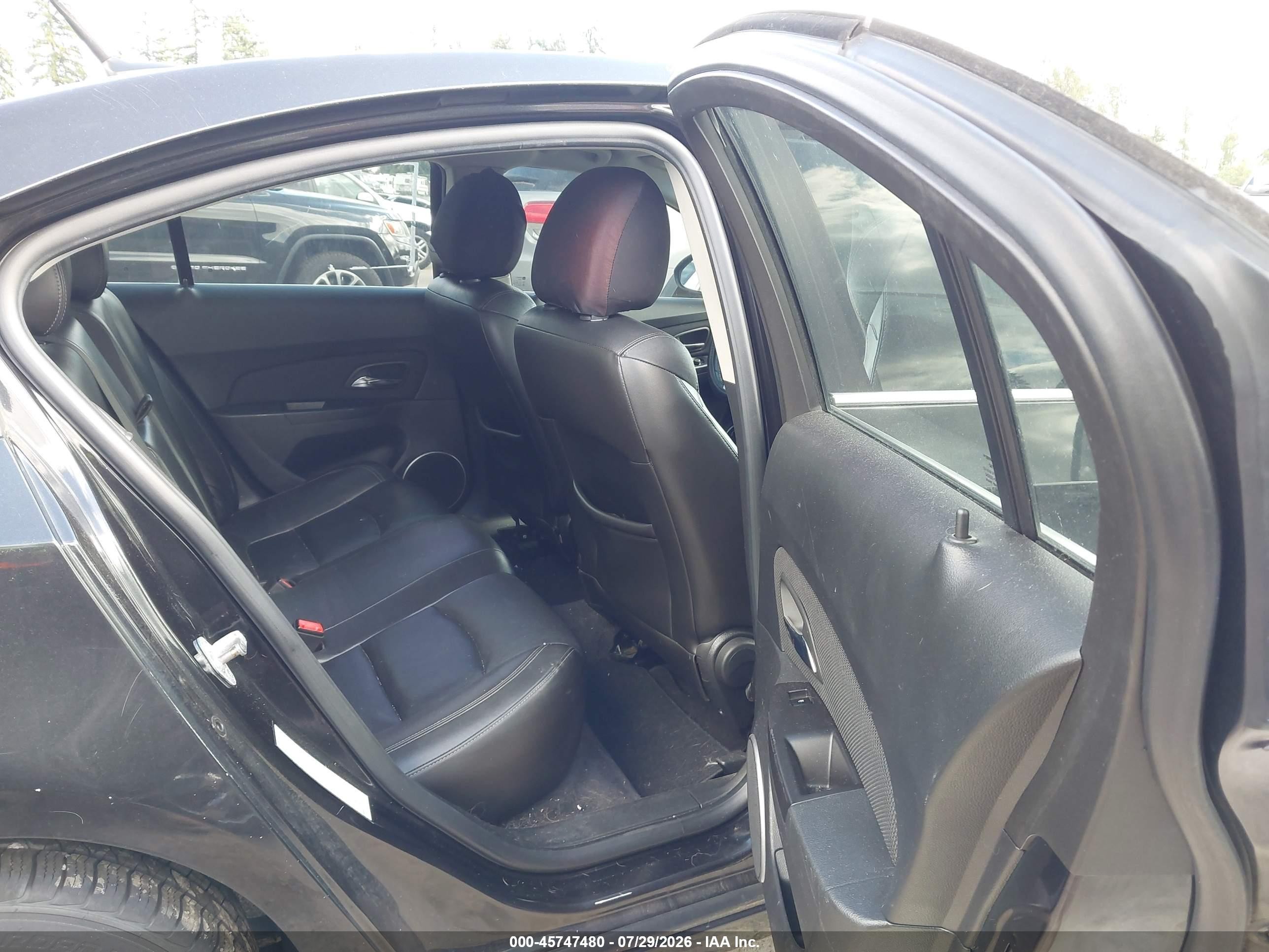 2012 Chevrolet Cruze 2lt Black vin: 1G1PG5SC2C7250150