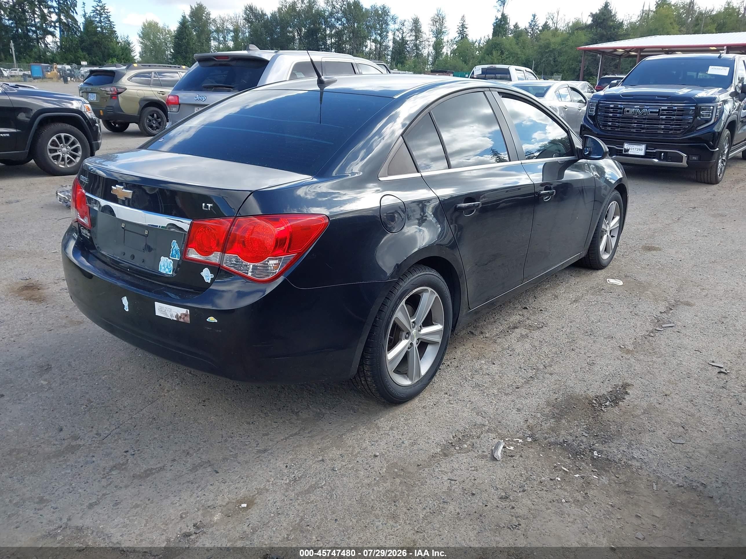2012 Chevrolet Cruze 2lt Black vin: 1G1PG5SC2C7250150
