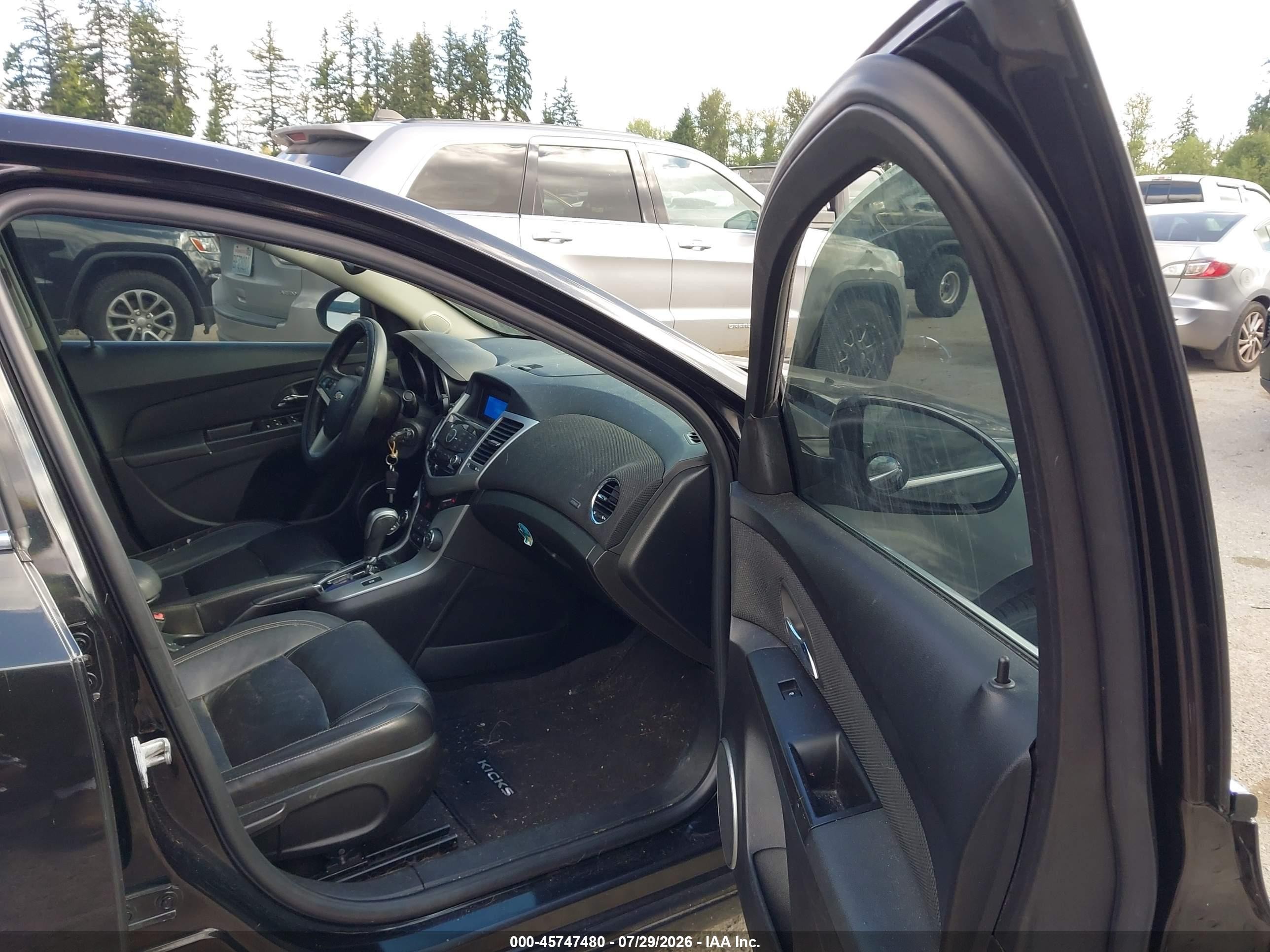 2012 Chevrolet Cruze 2lt Black vin: 1G1PG5SC2C7250150