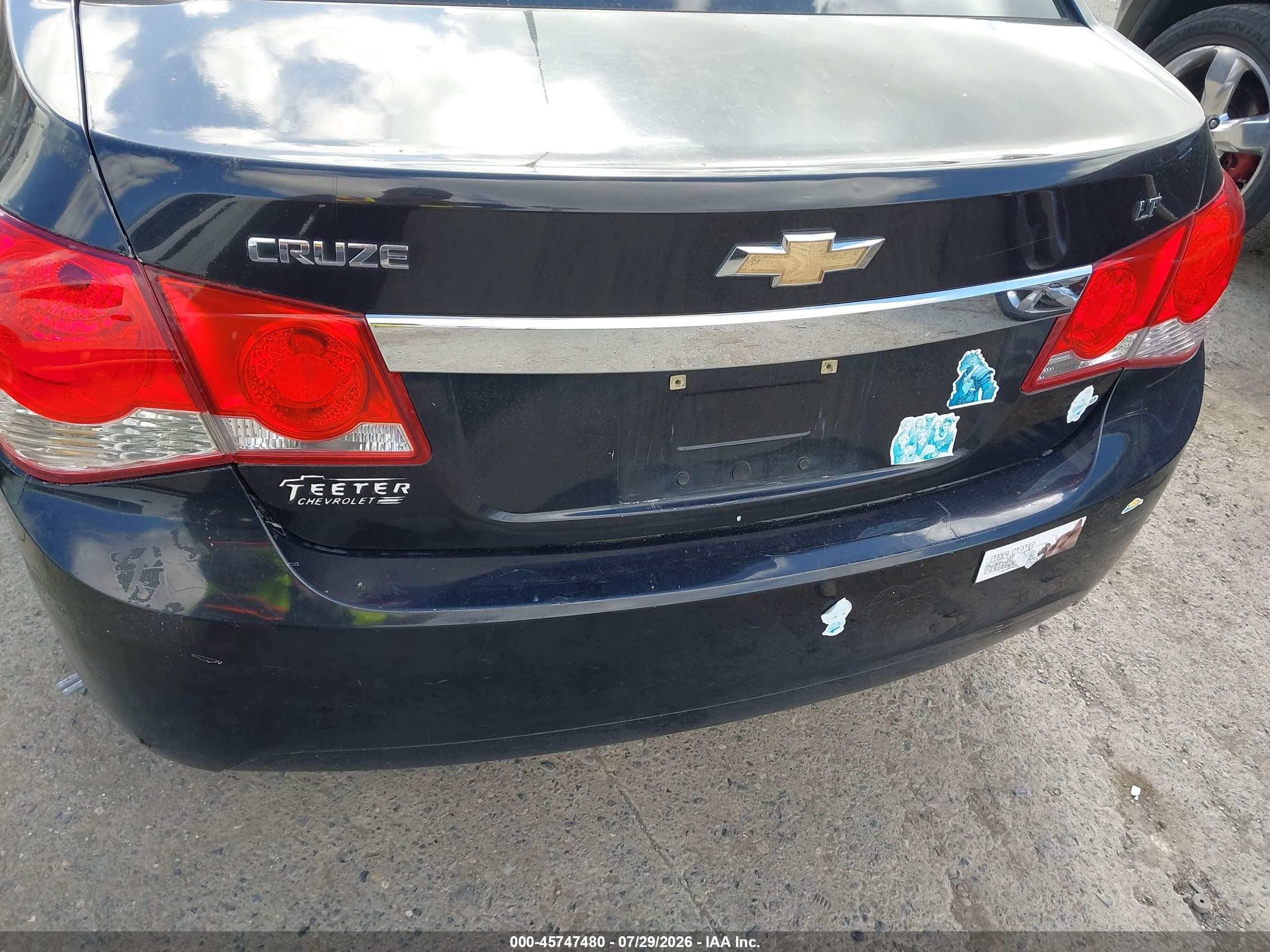 2012 Chevrolet Cruze 2lt Black vin: 1G1PG5SC2C7250150