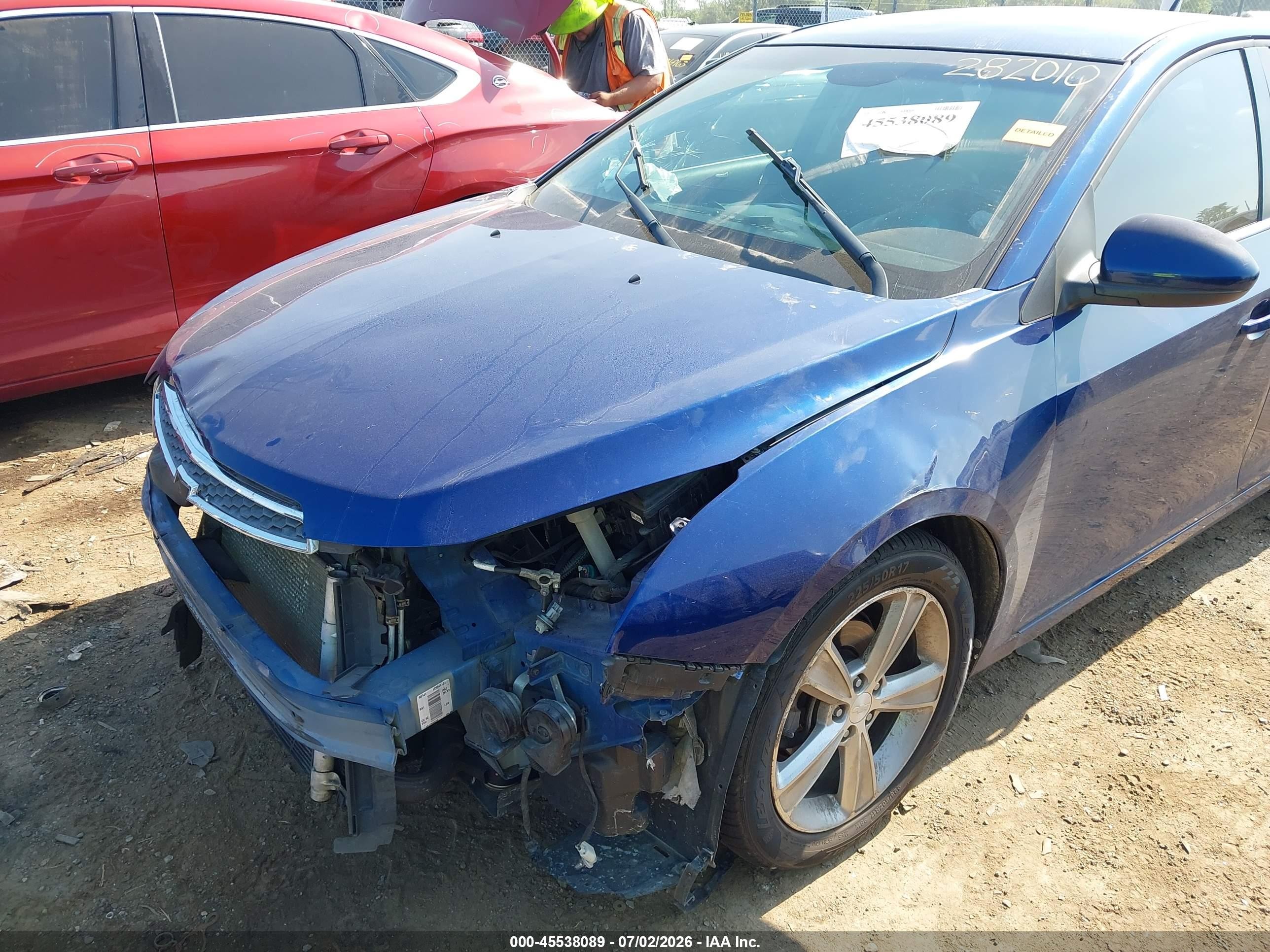 2012 Chevrolet Cruze 2lt Blue vin: 1G1PG5SC3C7282010