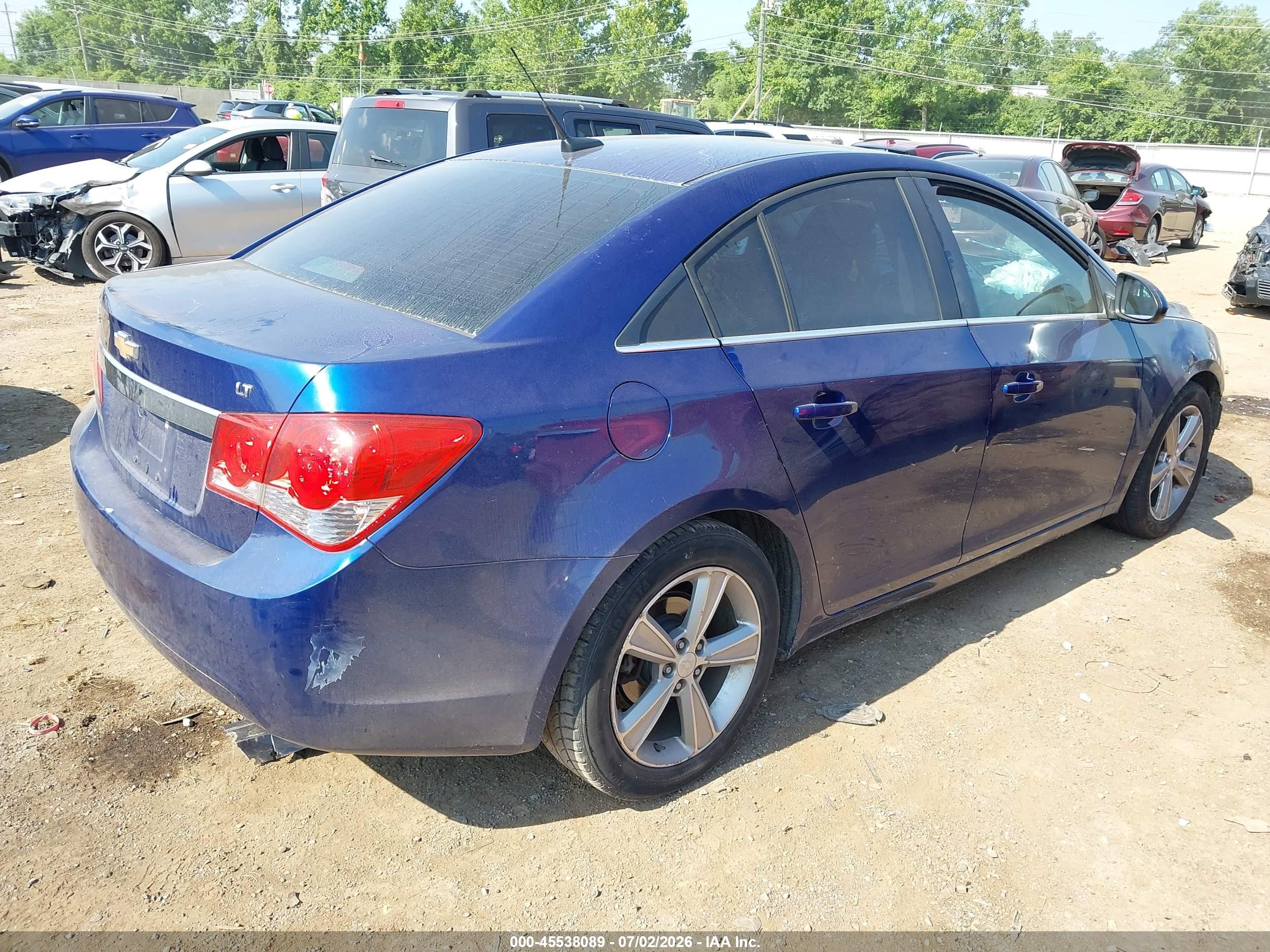 2012 Chevrolet Cruze 2lt Blue vin: 1G1PG5SC3C7282010