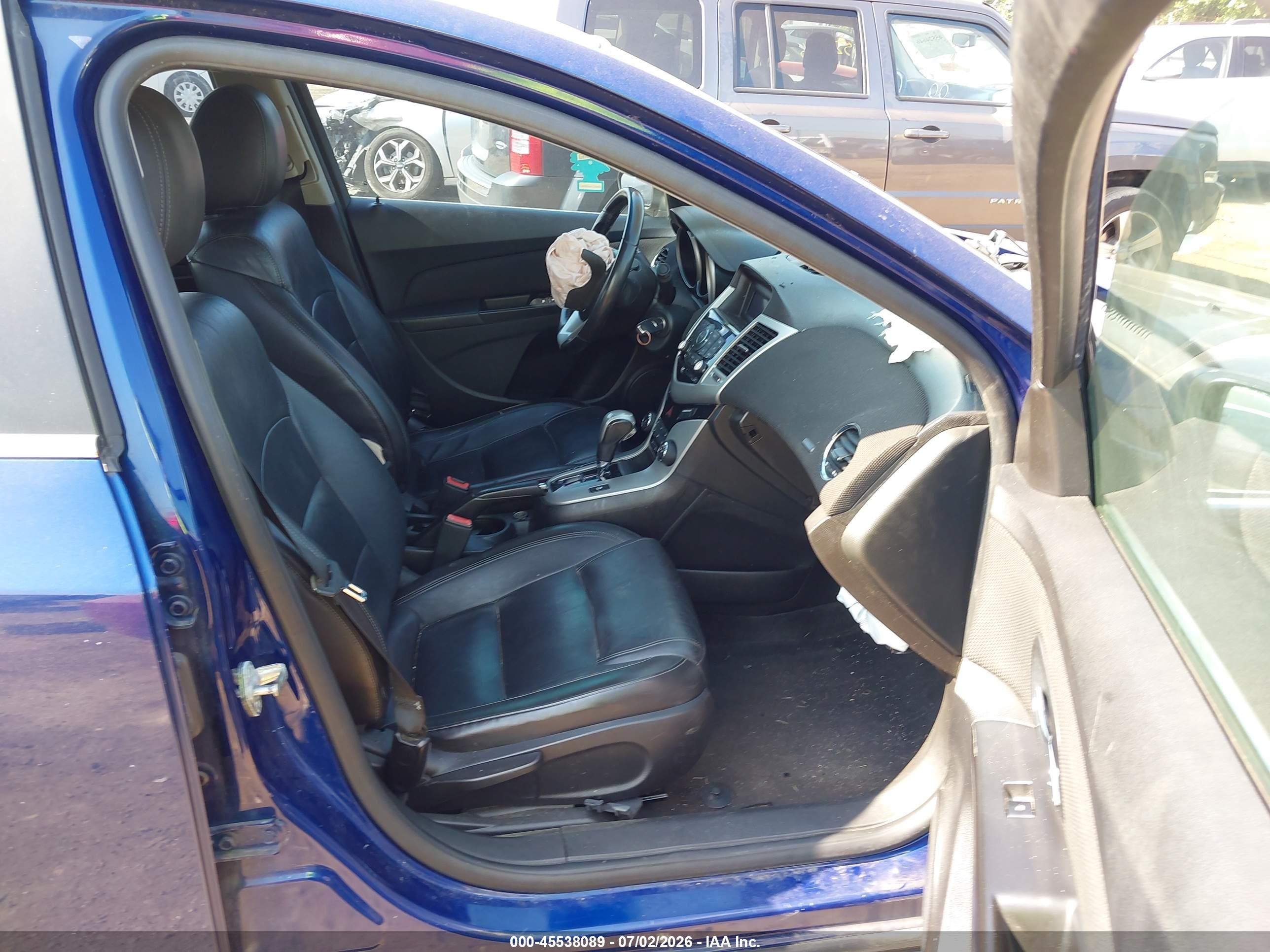 2012 Chevrolet Cruze 2lt Blue vin: 1G1PG5SC3C7282010