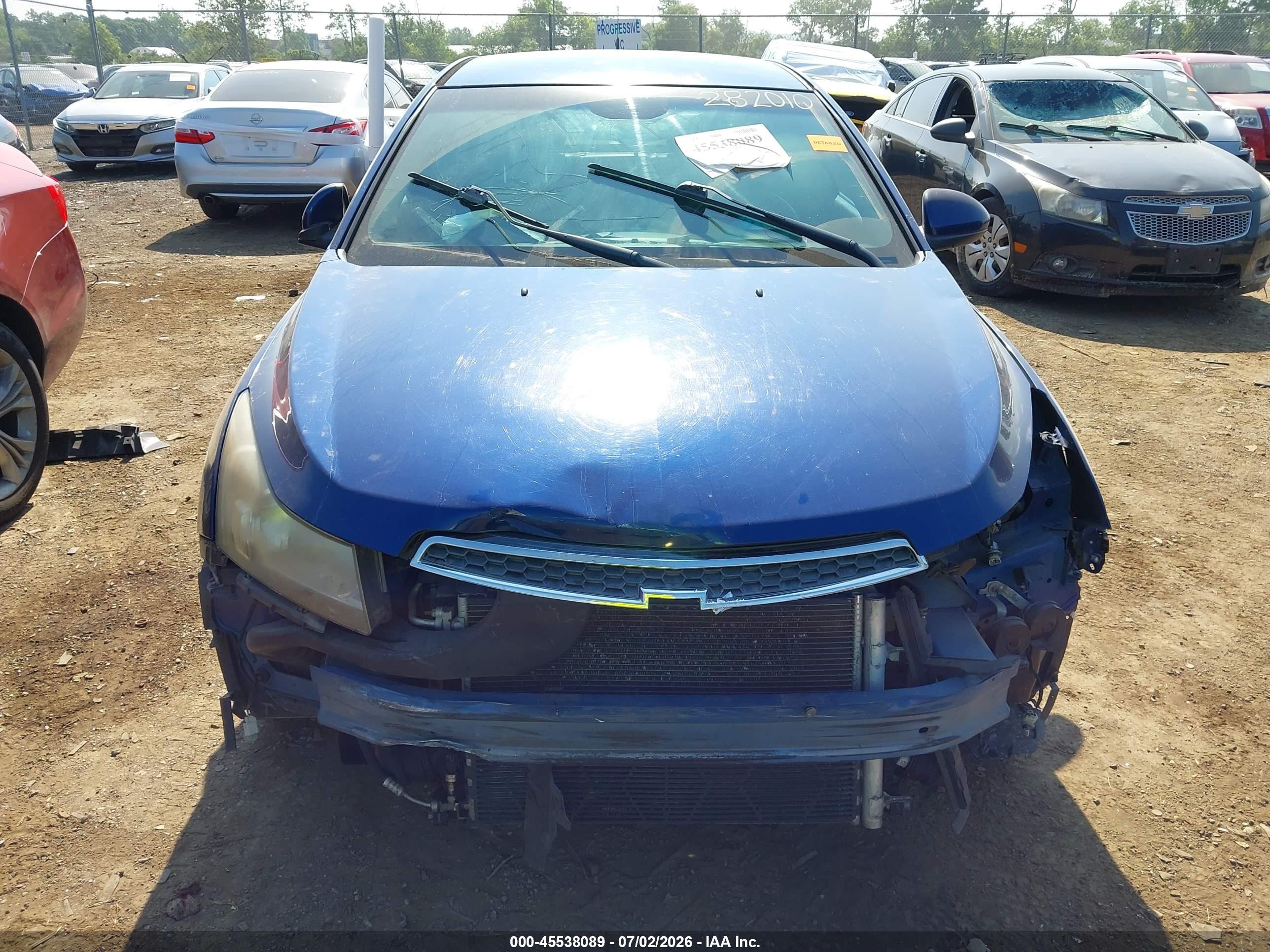 2012 Chevrolet Cruze 2lt Blue vin: 1G1PG5SC3C7282010