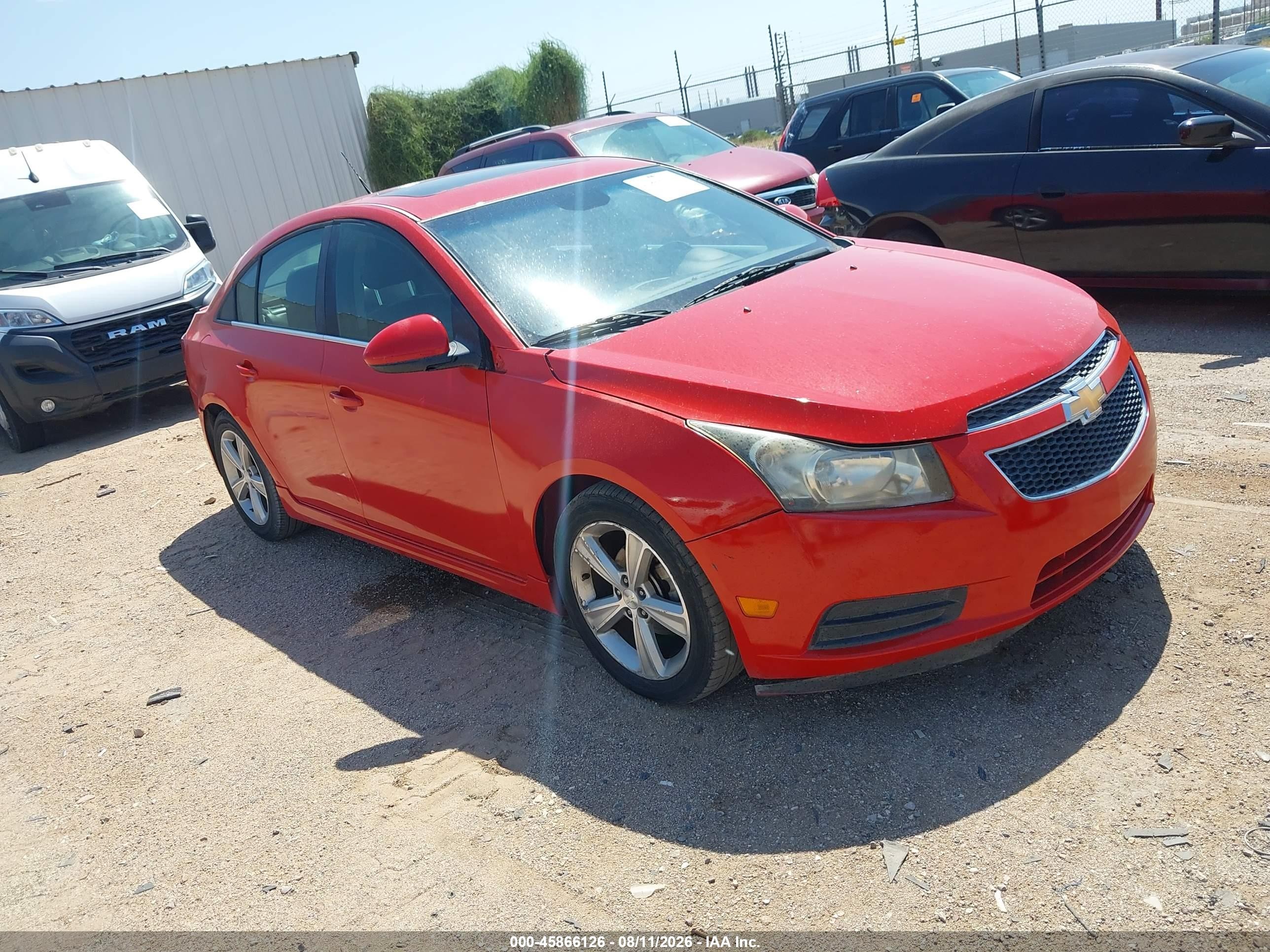 2012 Chevrolet Cruze 2lt Red vin: 1G1PG5SC3C7307472