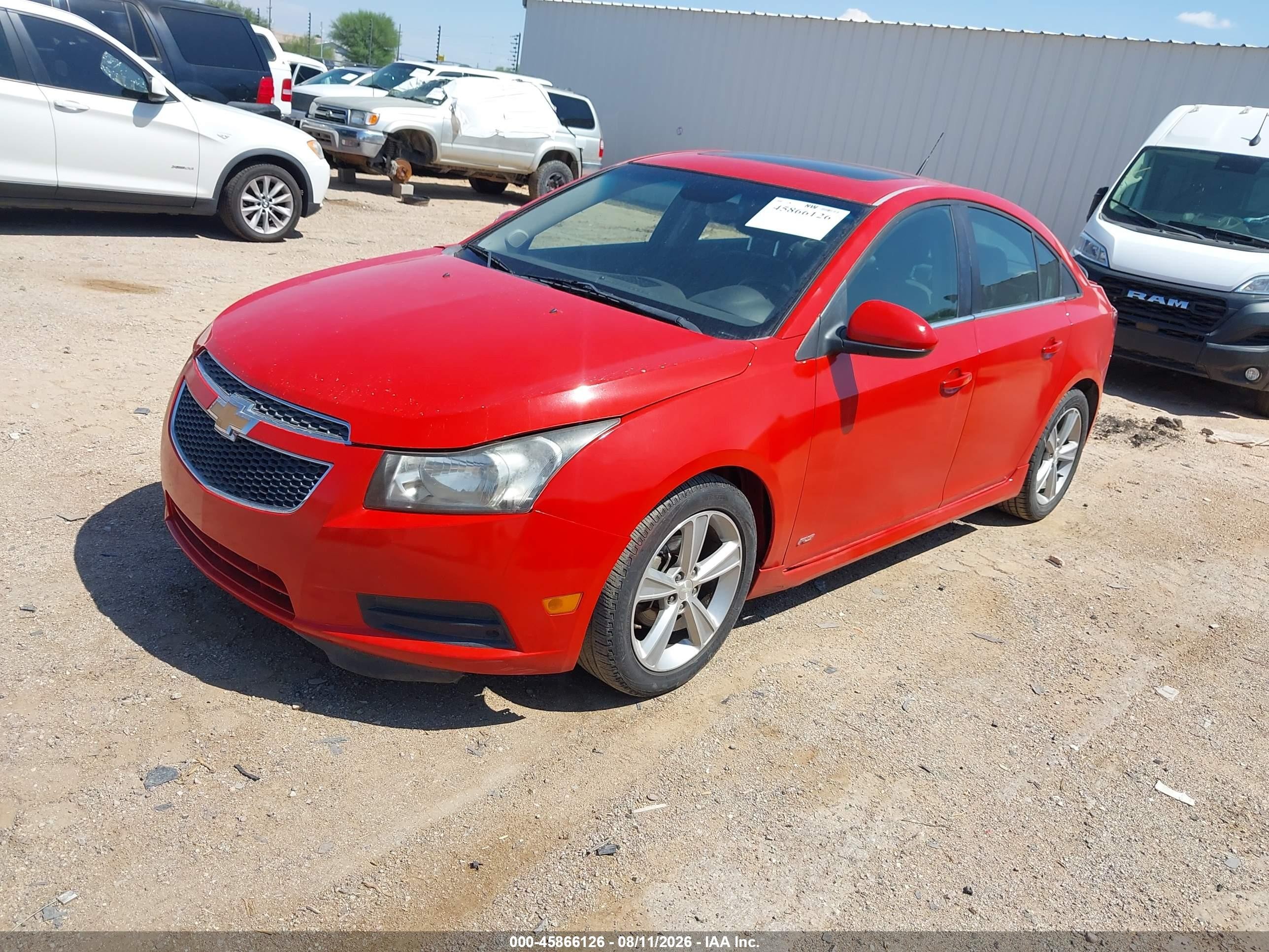 2012 Chevrolet Cruze 2lt Red vin: 1G1PG5SC3C7307472