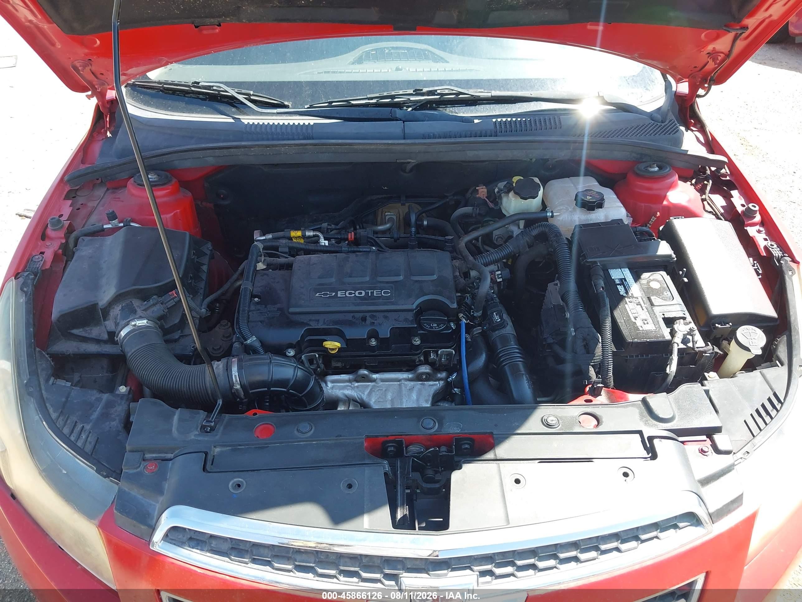 2012 Chevrolet Cruze 2lt Red vin: 1G1PG5SC3C7307472