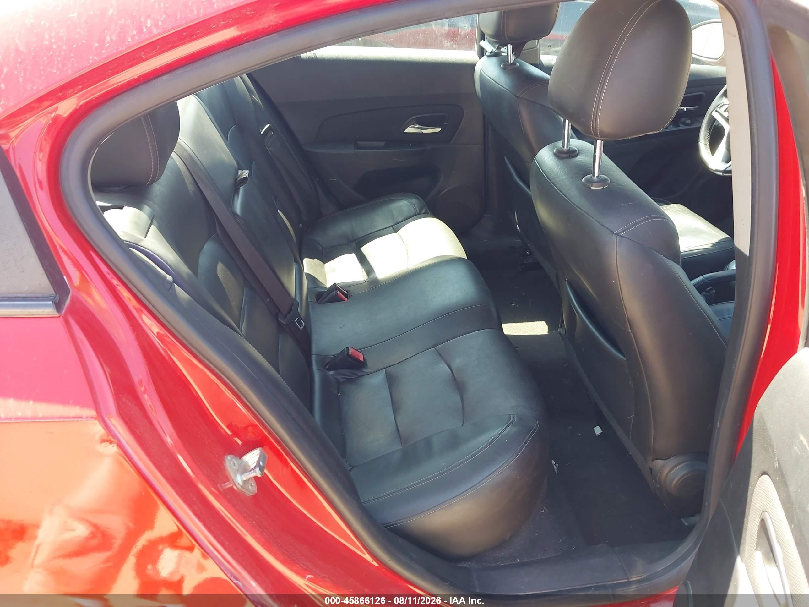 2012 Chevrolet Cruze 2lt Red vin: 1G1PG5SC3C7307472