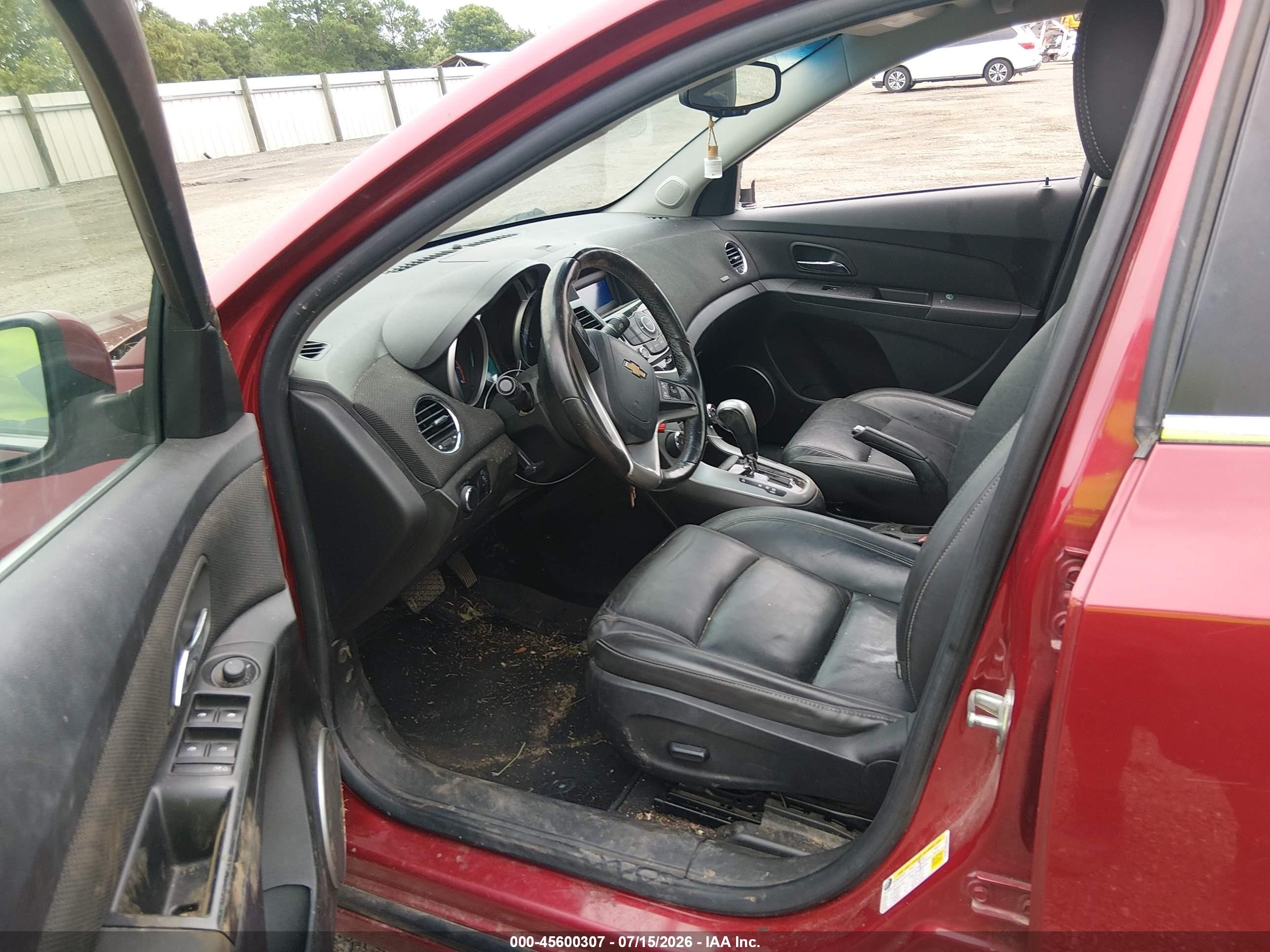 2012 Chevrolet Cruze 2lt Красный vin: 1G1PG5SC5C7165125