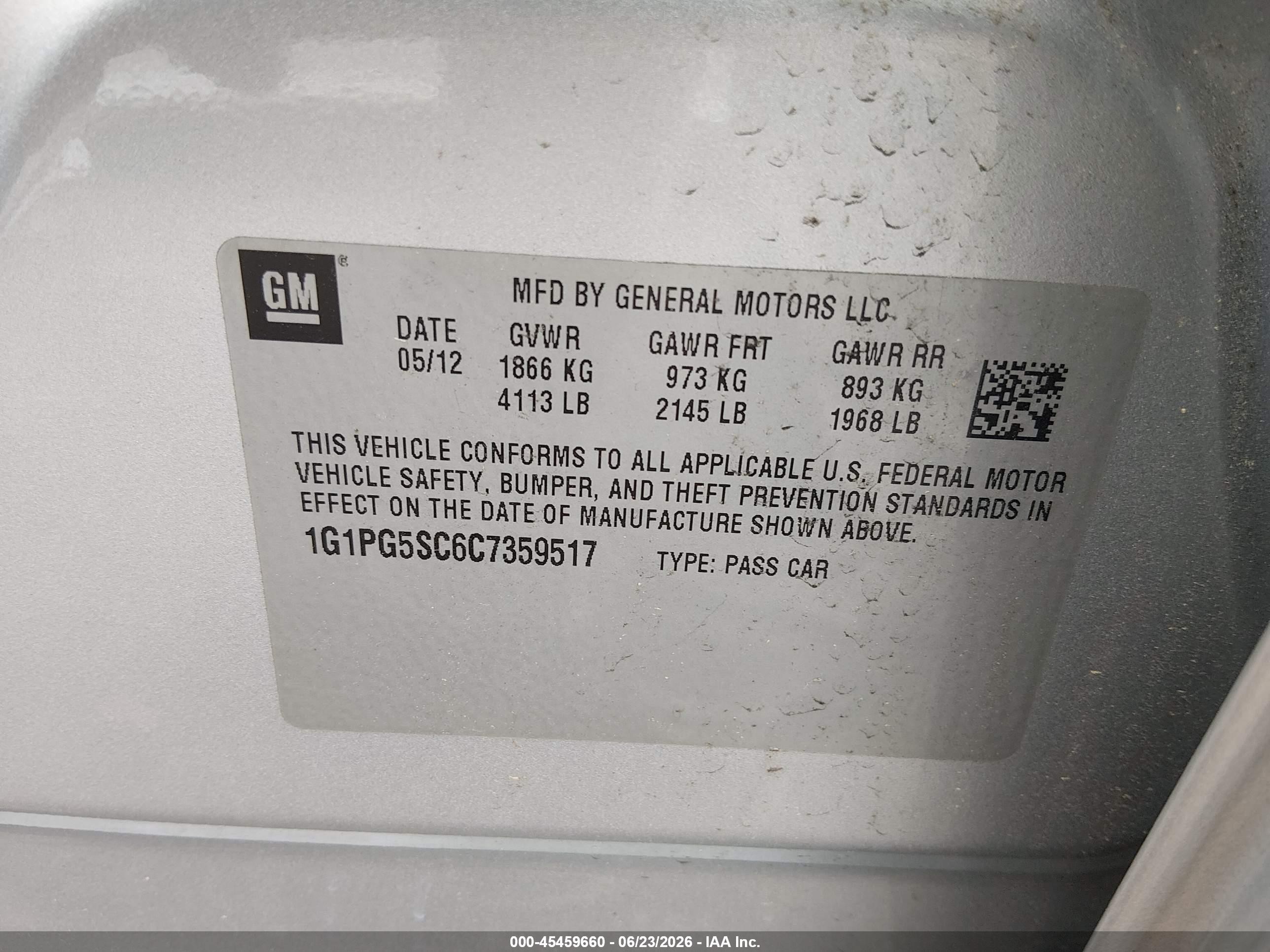 2012 Chevrolet Cruze 2lt Серебряный vin: 1G1PG5SC6C7359517