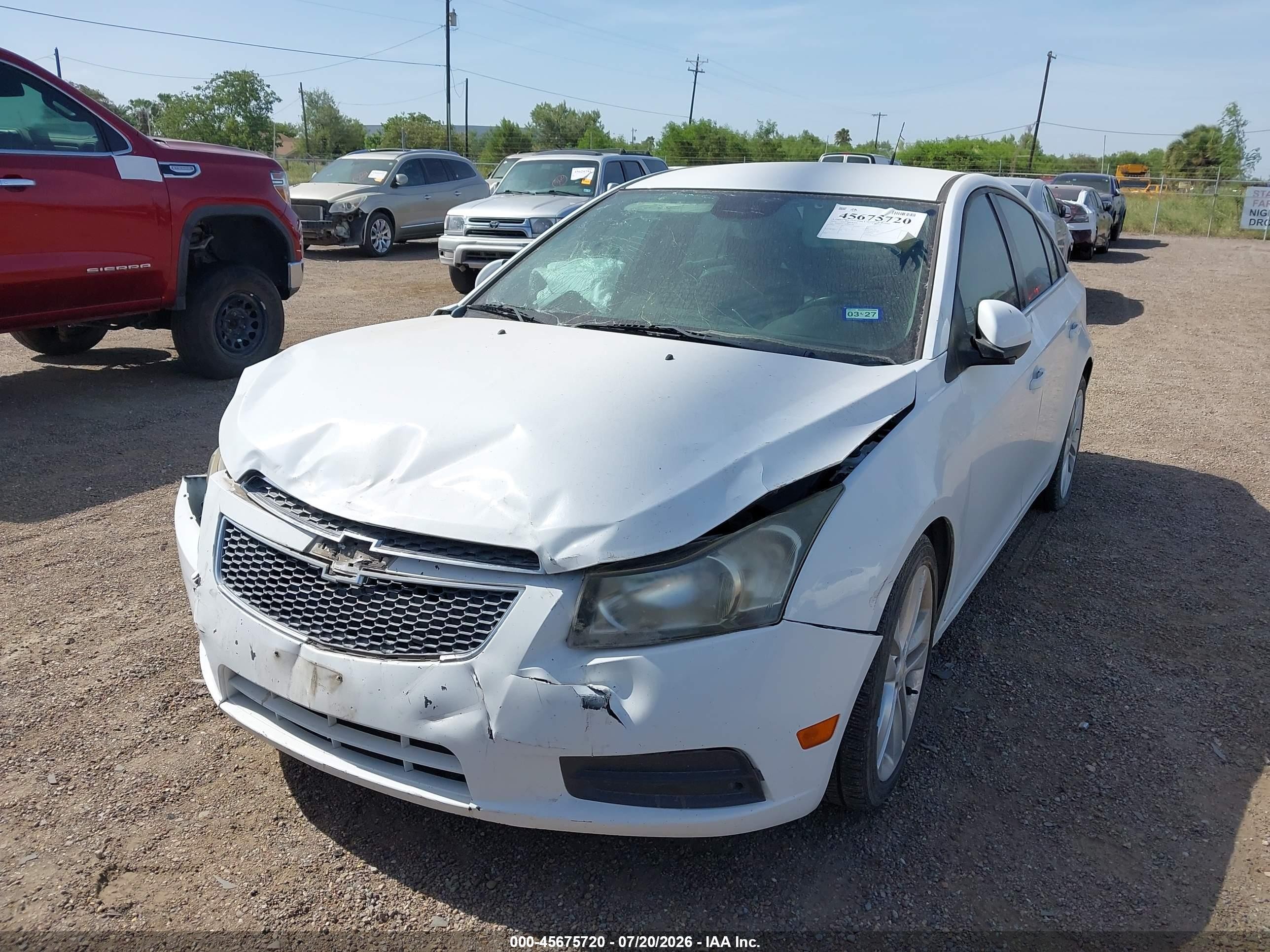 2012 Chevrolet Cruze 2lt White vin: 1G1PG5SC6C7384238
