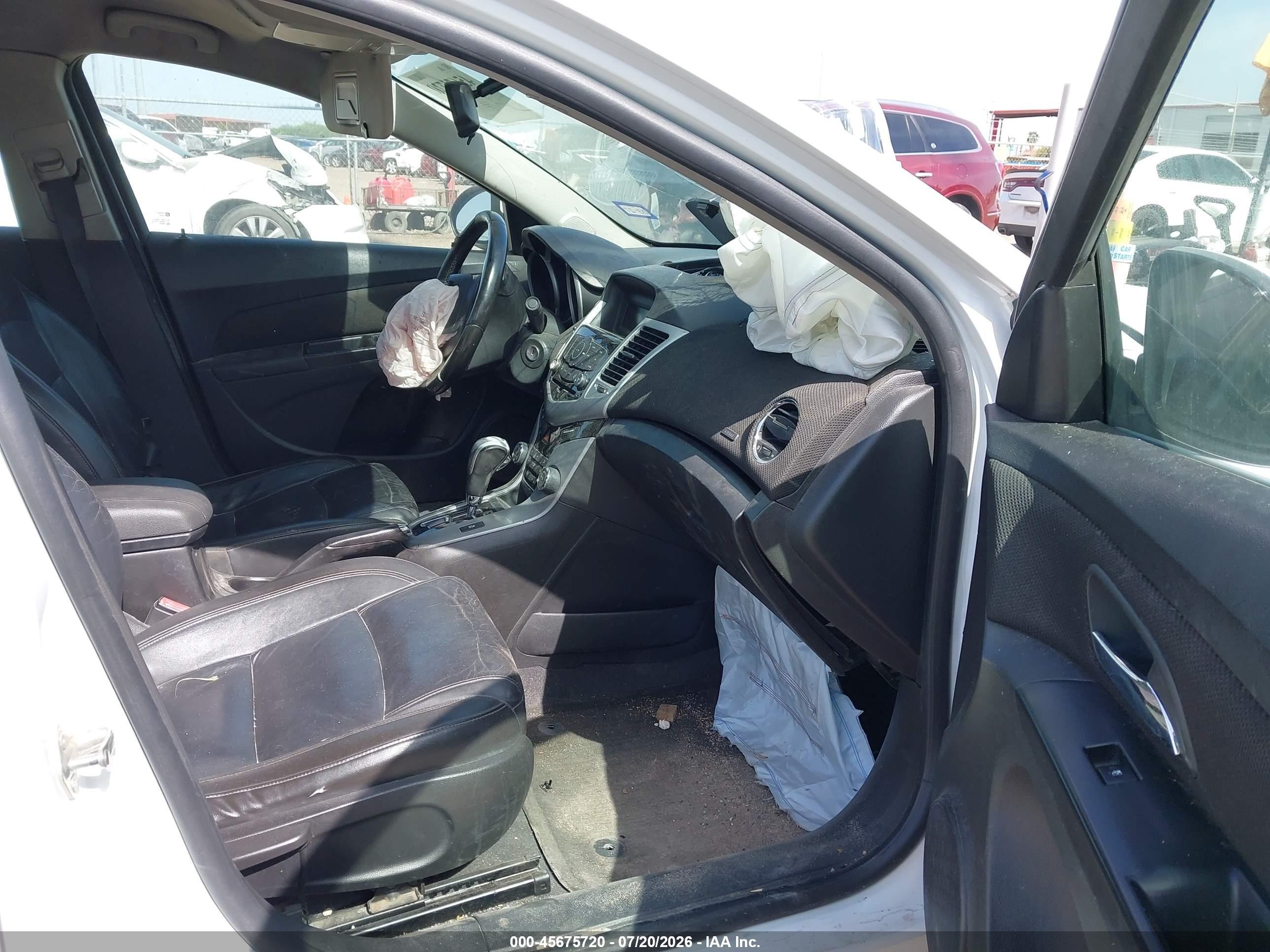 2012 Chevrolet Cruze 2lt White vin: 1G1PG5SC6C7384238