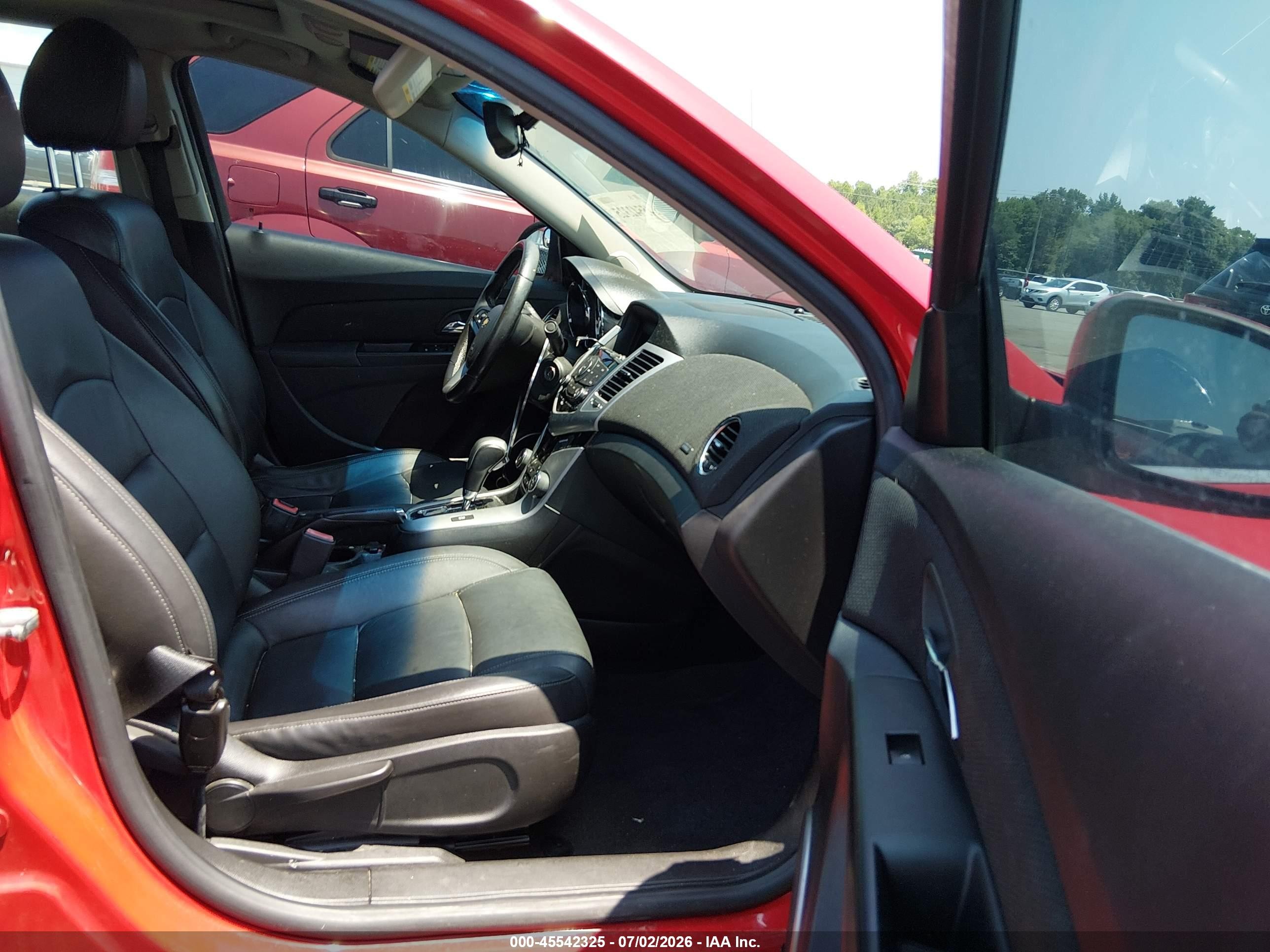 2012 Chevrolet Cruze 2lt Red vin: 1G1PG5SC7C7214809