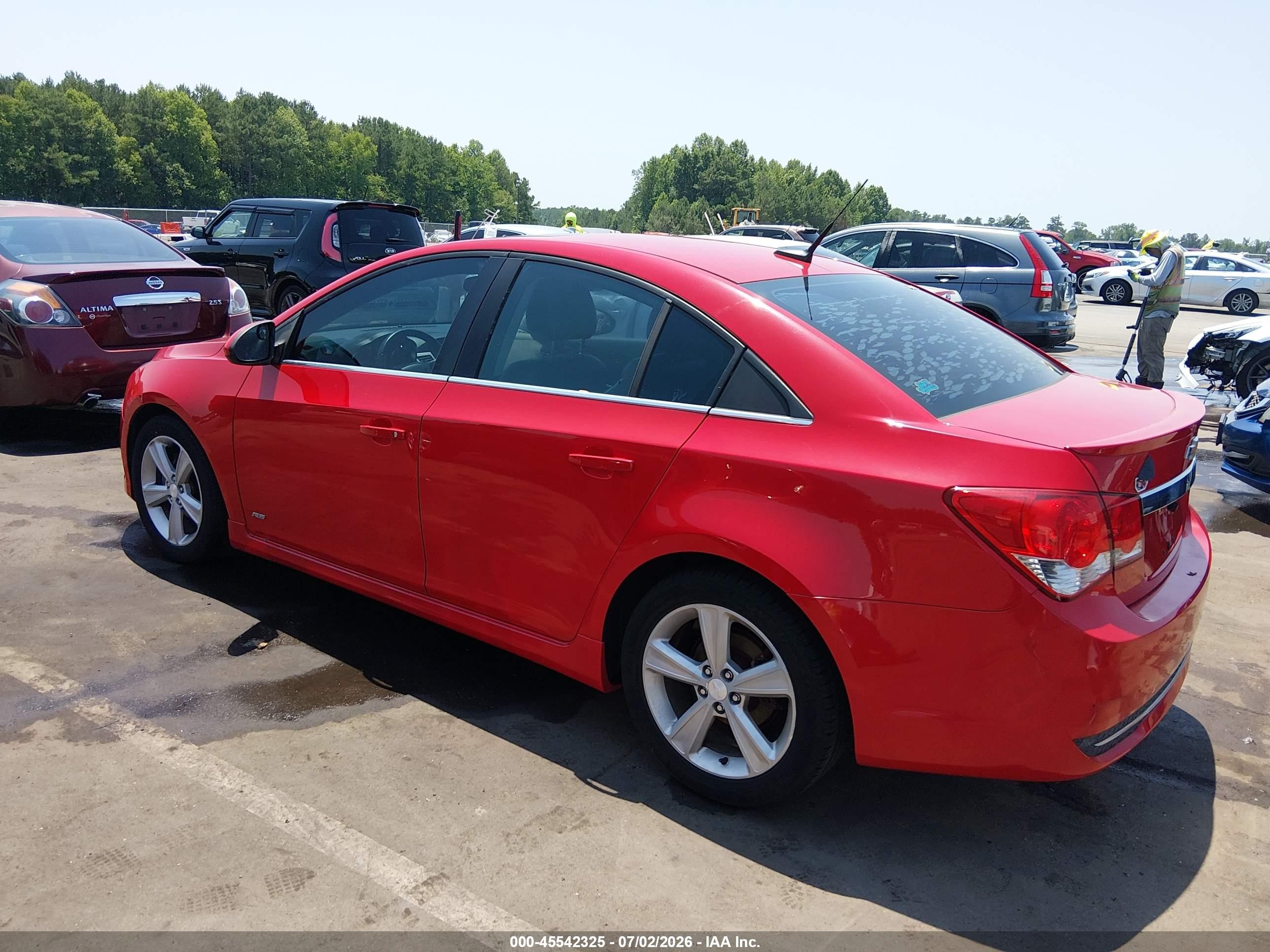 2012 Chevrolet Cruze 2lt Red vin: 1G1PG5SC7C7214809