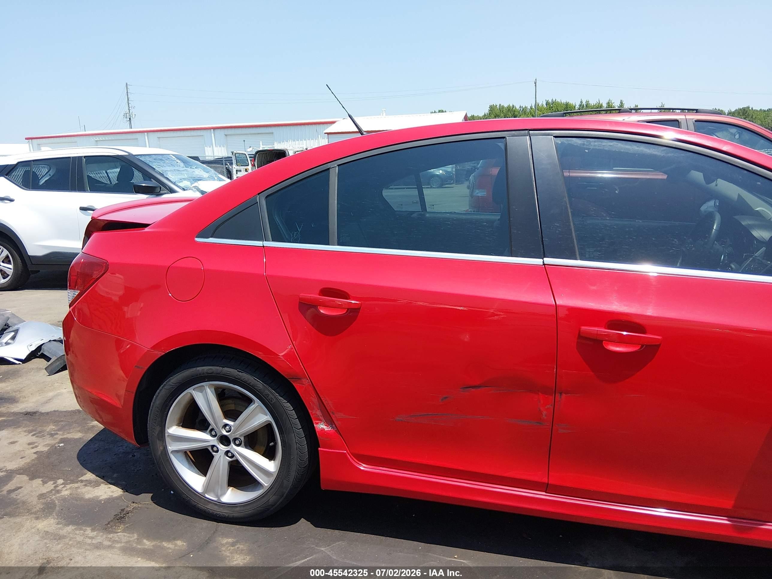 2012 Chevrolet Cruze 2lt Red vin: 1G1PG5SC7C7214809
