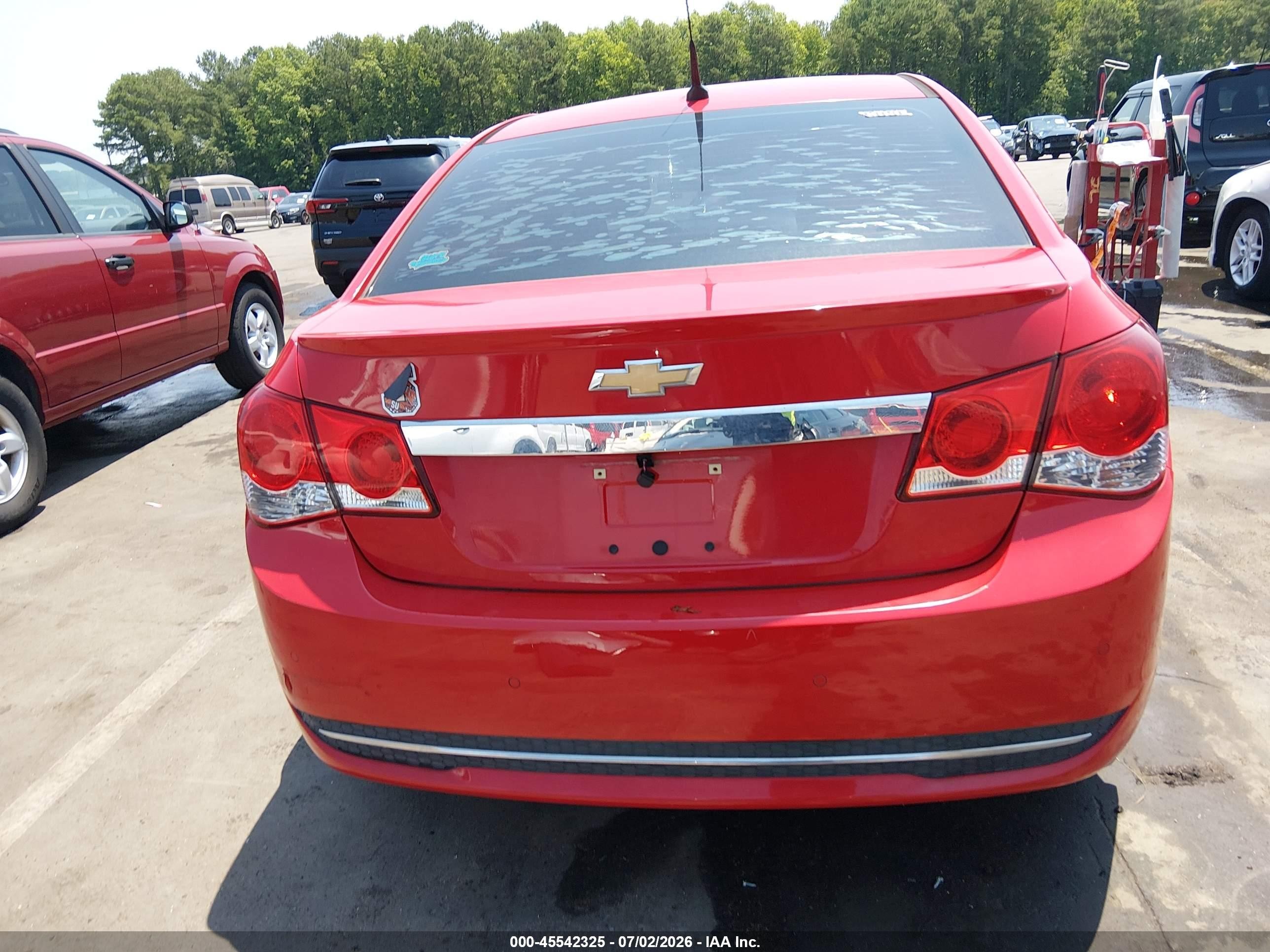 2012 Chevrolet Cruze 2lt Red vin: 1G1PG5SC7C7214809