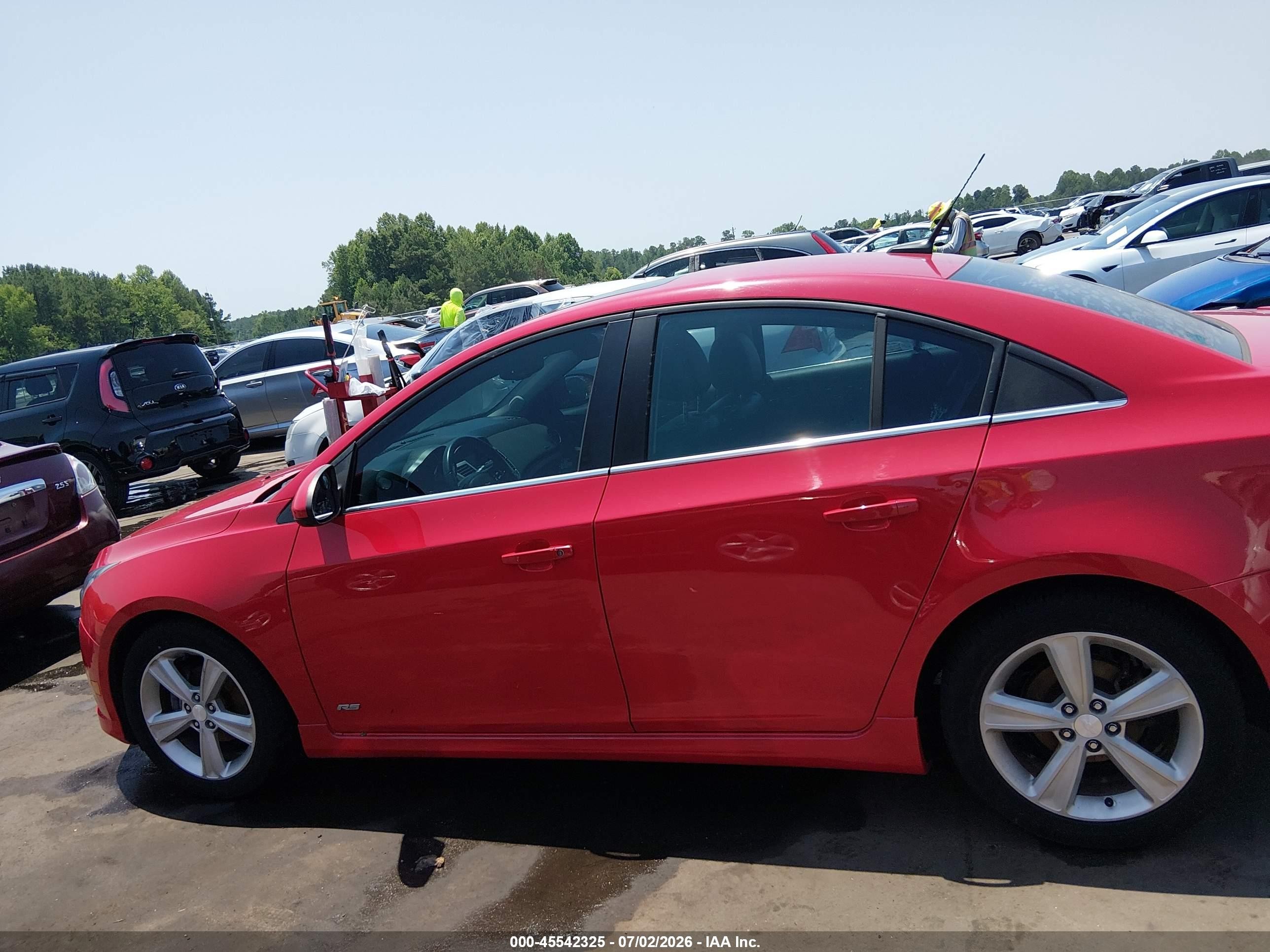 2012 Chevrolet Cruze 2lt Red vin: 1G1PG5SC7C7214809