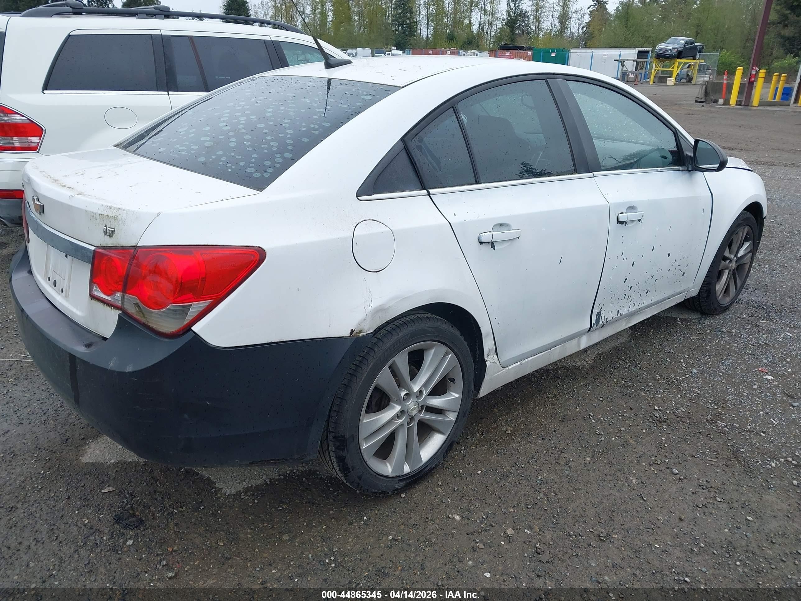 2012 Chevrolet Cruze 2lt White vin: 1G1PG5SC8C7106635