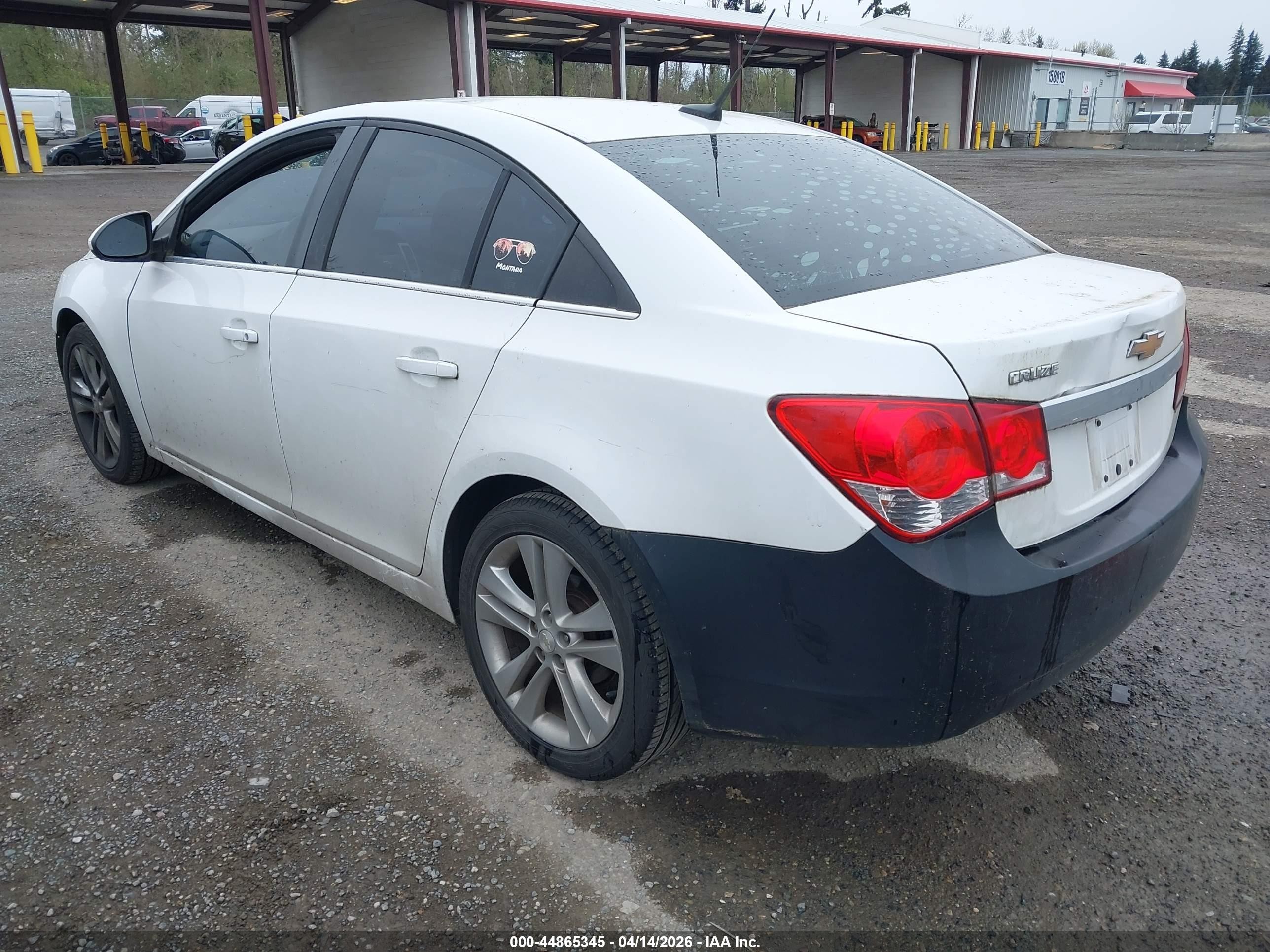 2012 Chevrolet Cruze 2lt White vin: 1G1PG5SC8C7106635