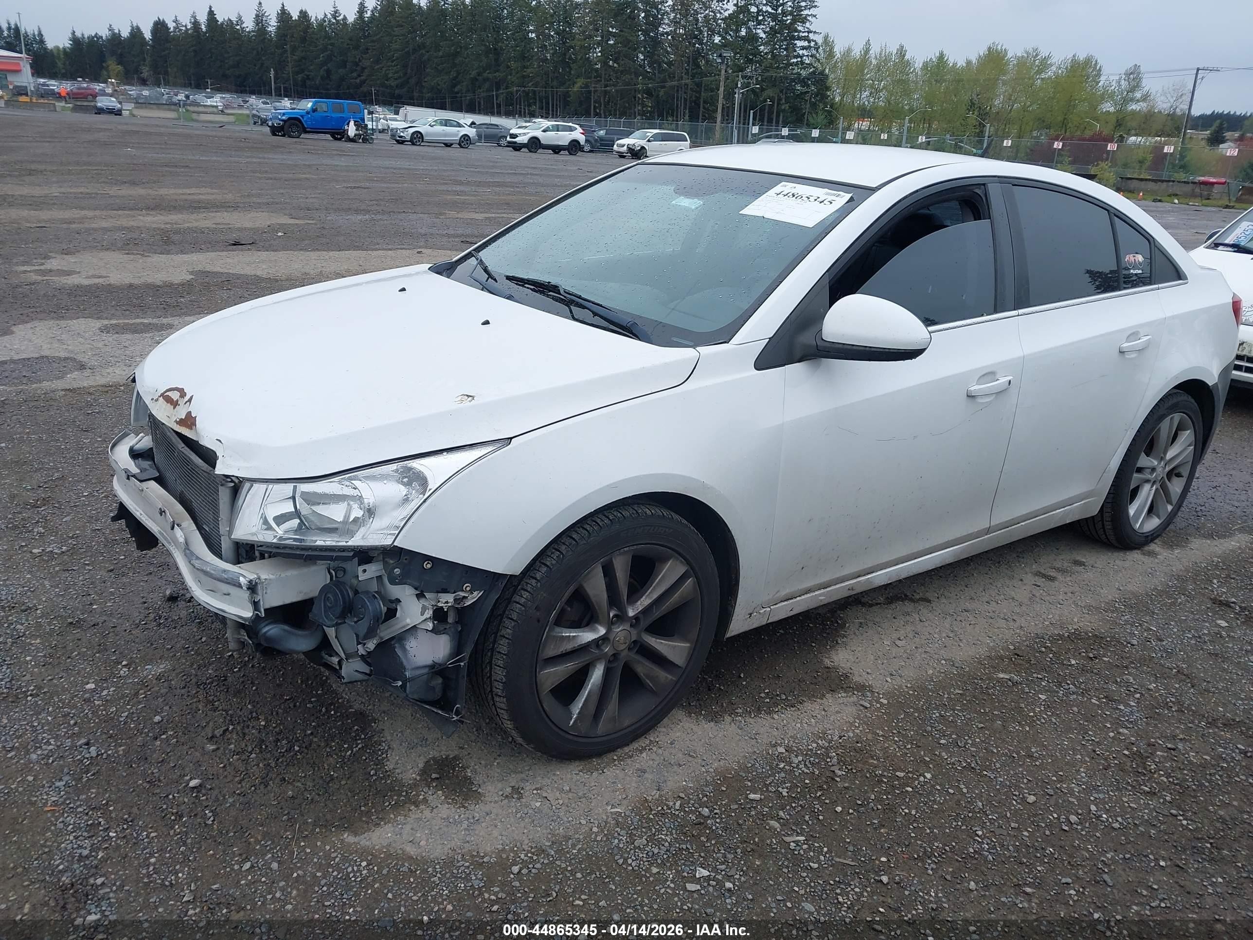 2012 Chevrolet Cruze 2lt White vin: 1G1PG5SC8C7106635