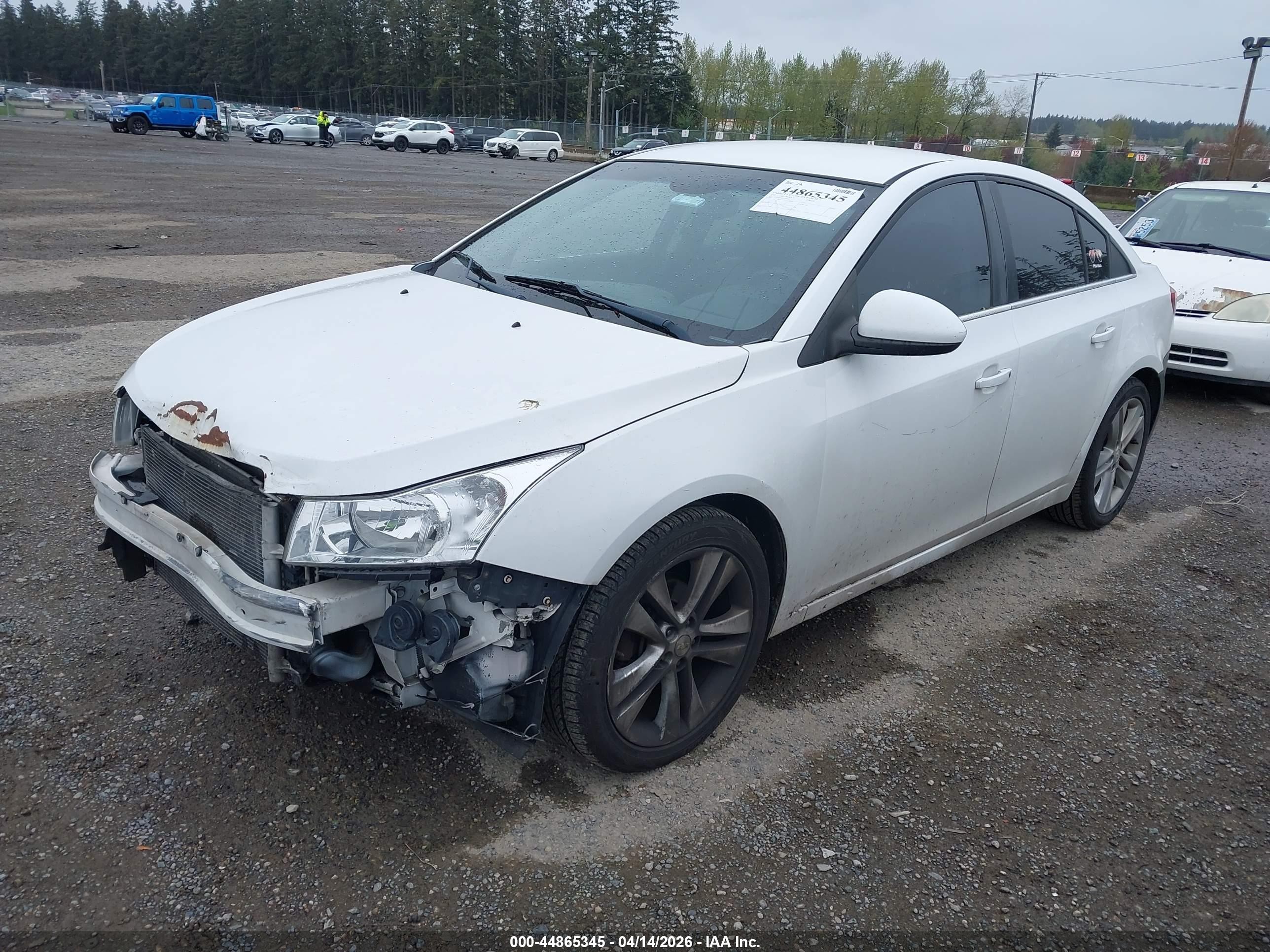 2012 Chevrolet Cruze 2lt White vin: 1G1PG5SC8C7106635