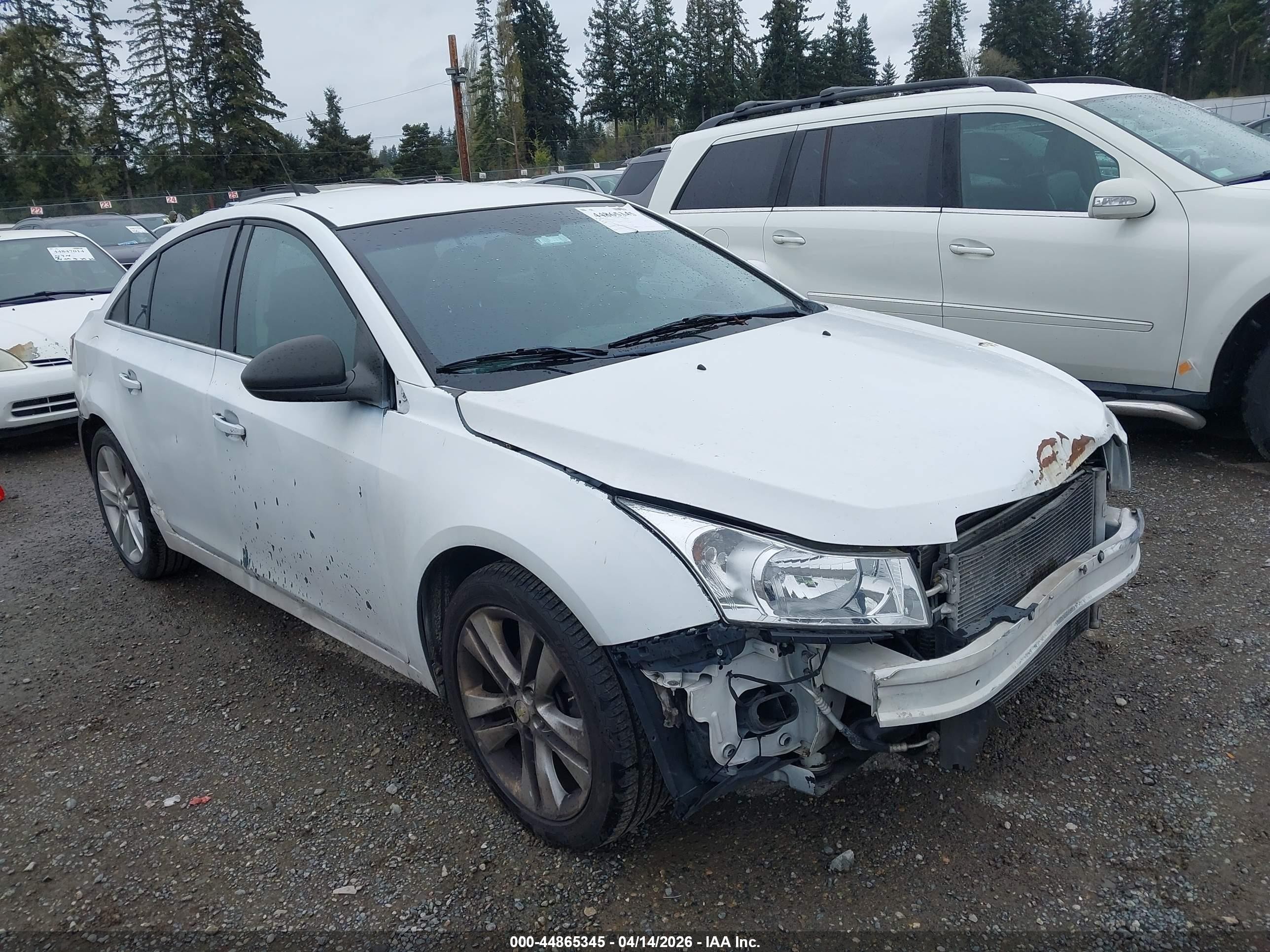 2012 Chevrolet Cruze 2lt White vin: 1G1PG5SC8C7106635