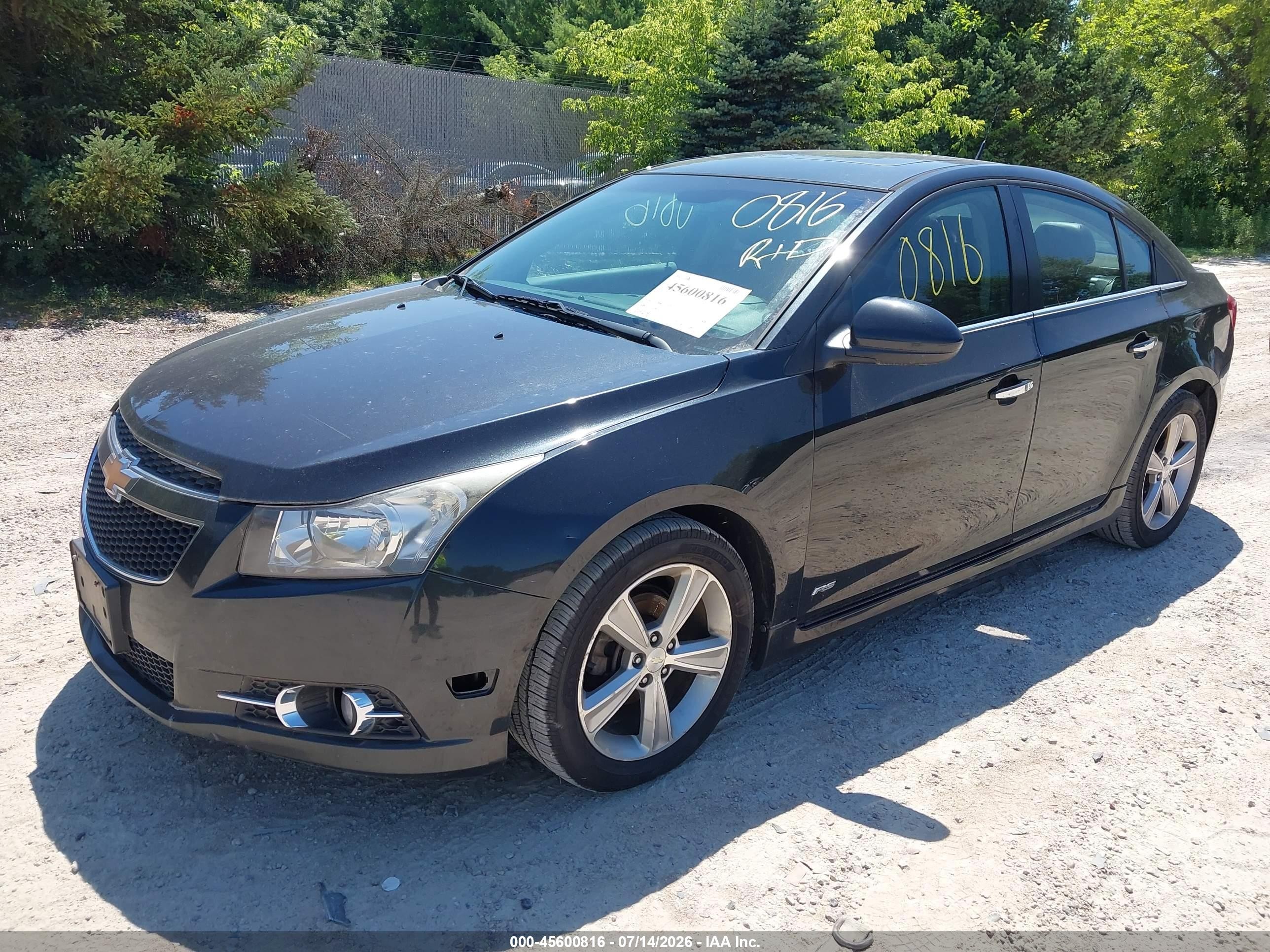 2012 Chevrolet Cruze 2lt Черный vin: 1G1PG5SCXC7164942