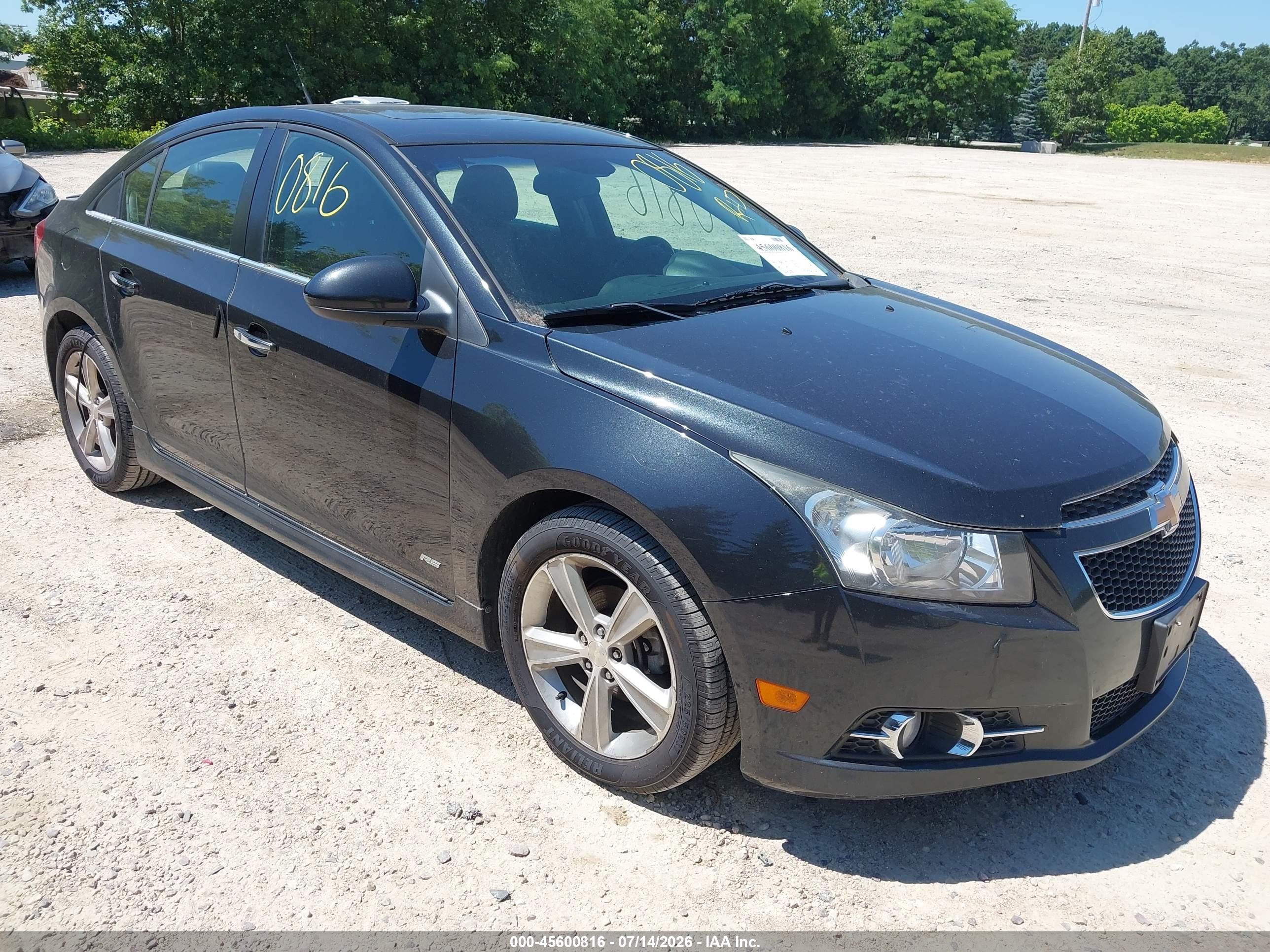 2012 Chevrolet Cruze 2lt Black vin: 1G1PG5SCXC7164942
