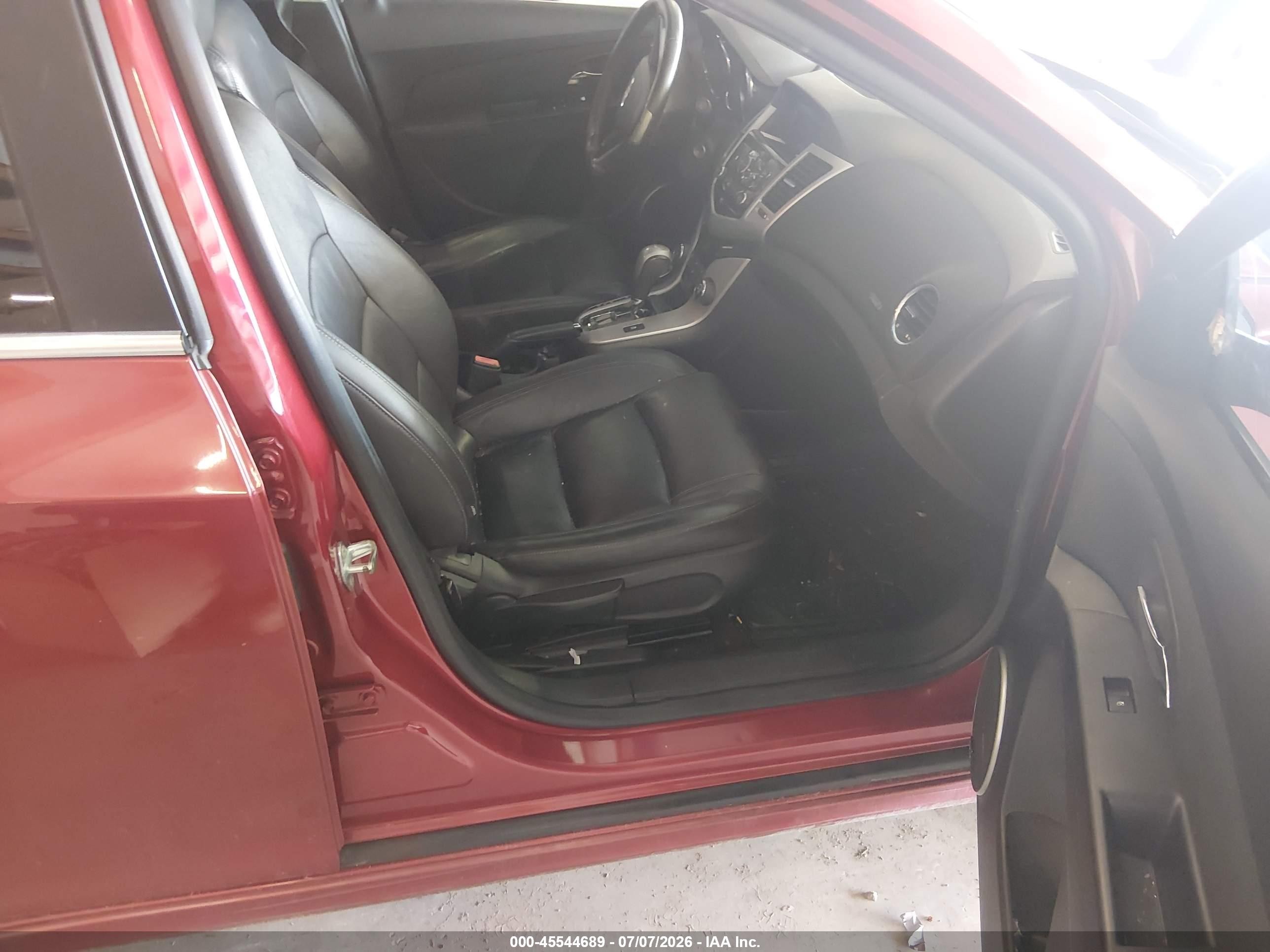 2012 Chevrolet Cruze 2lt Burgundy vin: 1G1PG5SCXC7199447