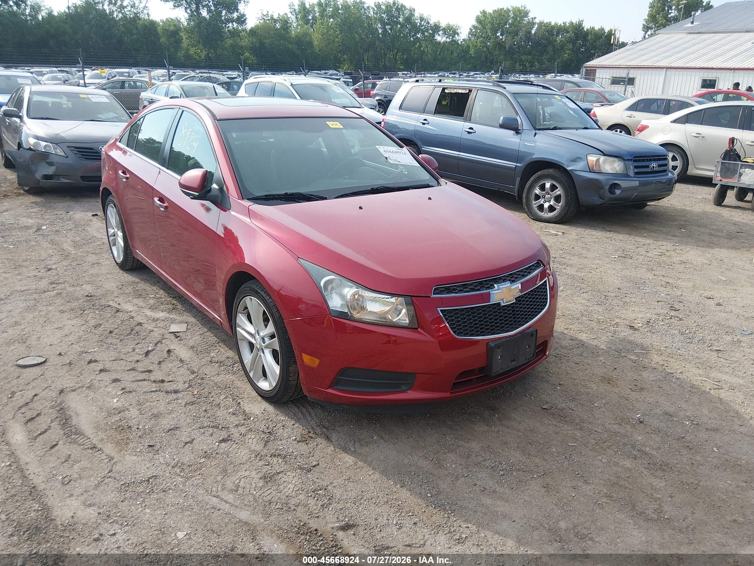 2011 Chevrolet Cruze Ltz Red vin: 1G1PH5S90B7190580