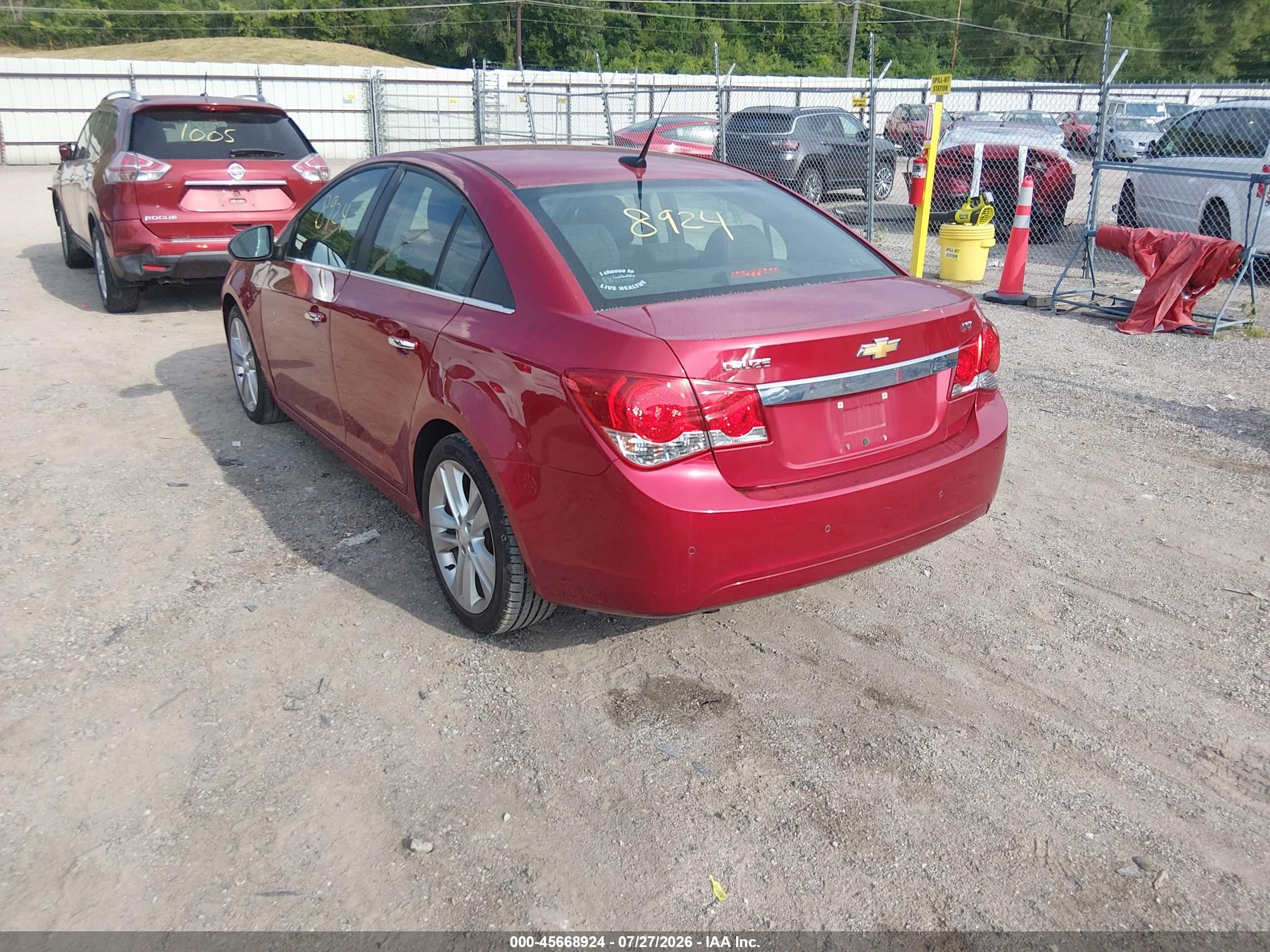 2011 Chevrolet Cruze Ltz Red vin: 1G1PH5S90B7190580