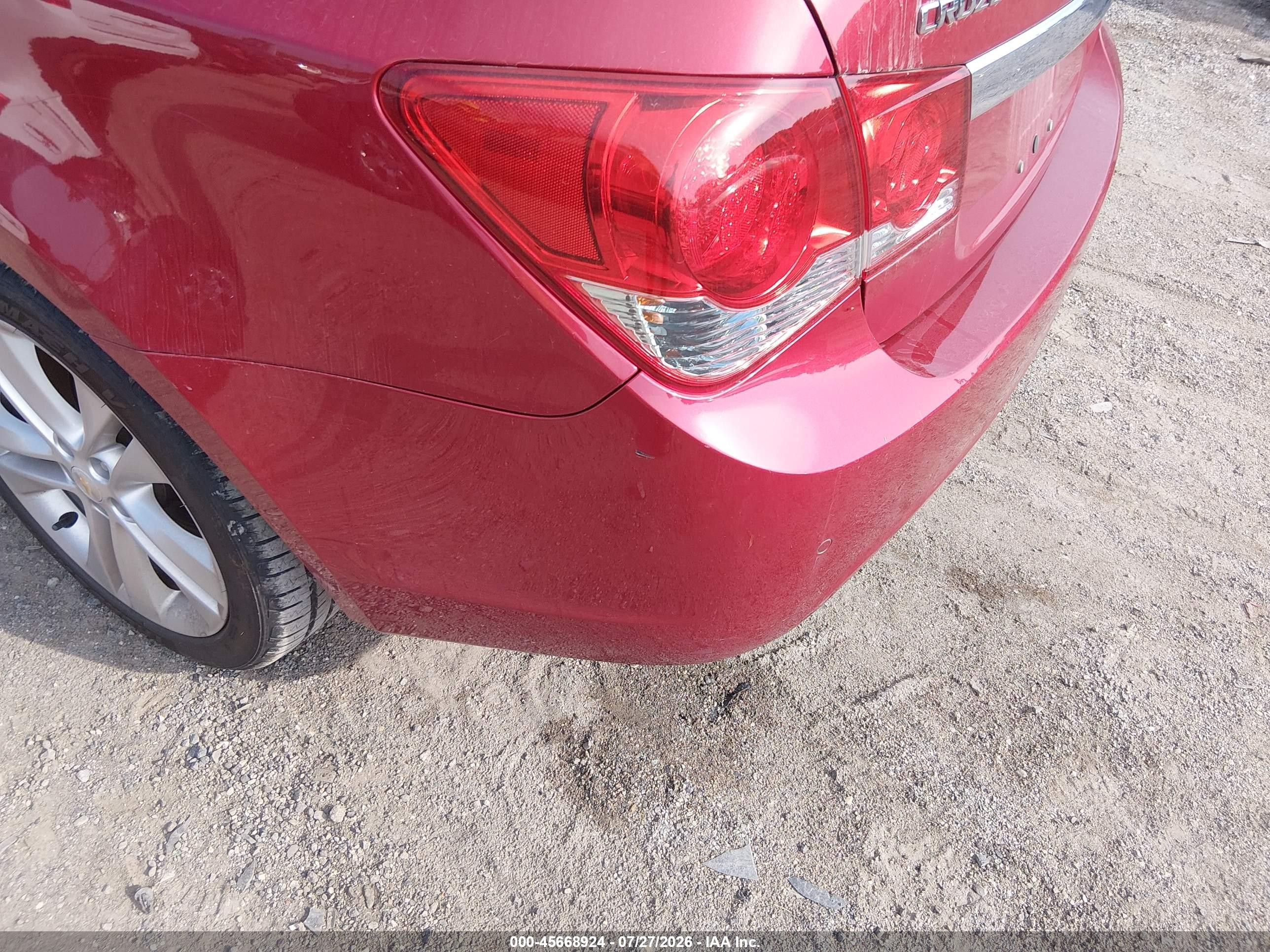 2011 Chevrolet Cruze Ltz Red vin: 1G1PH5S90B7190580