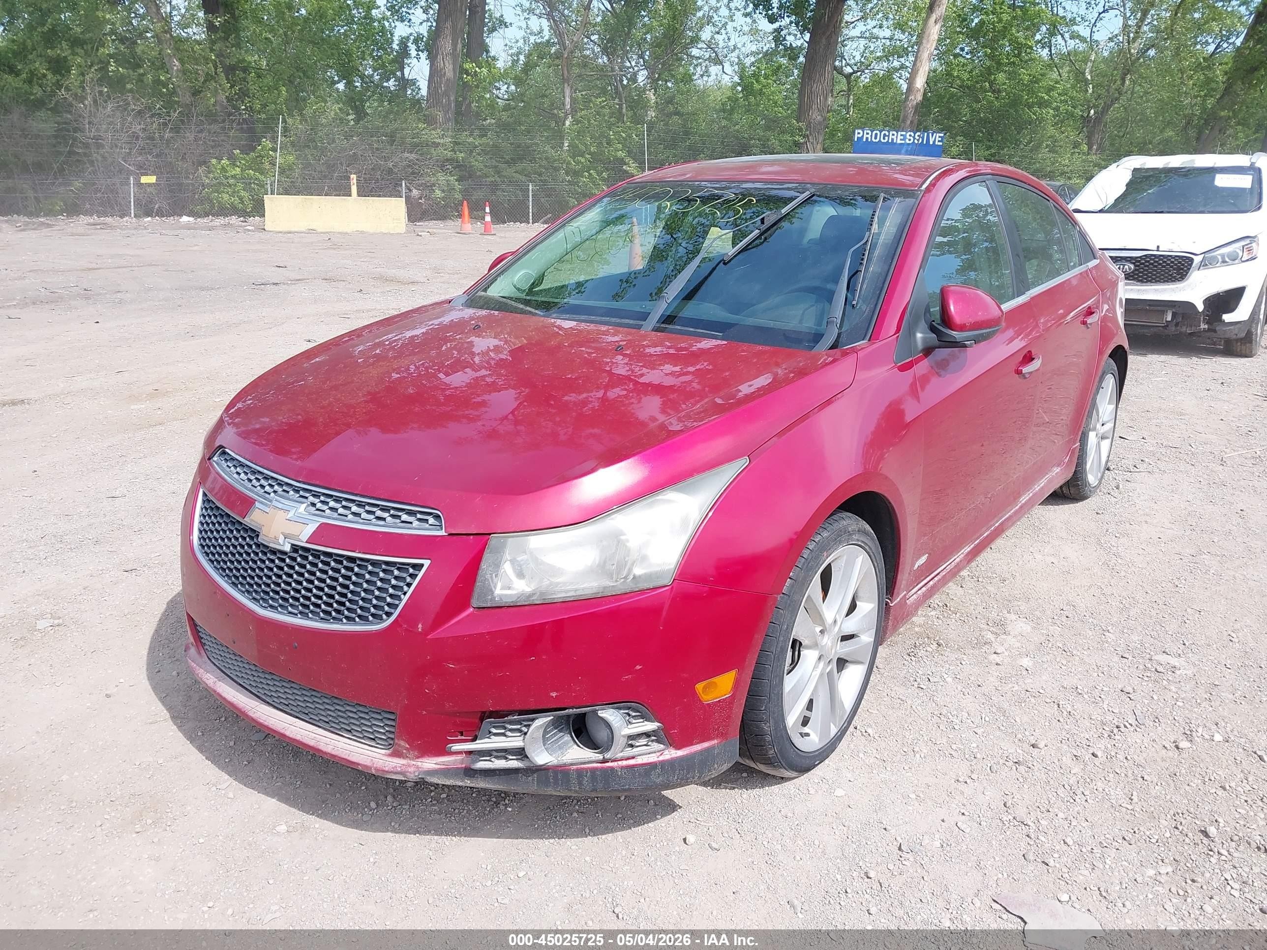 2011 Chevrolet Cruze Ltz Red vin: 1G1PH5S90B7192037