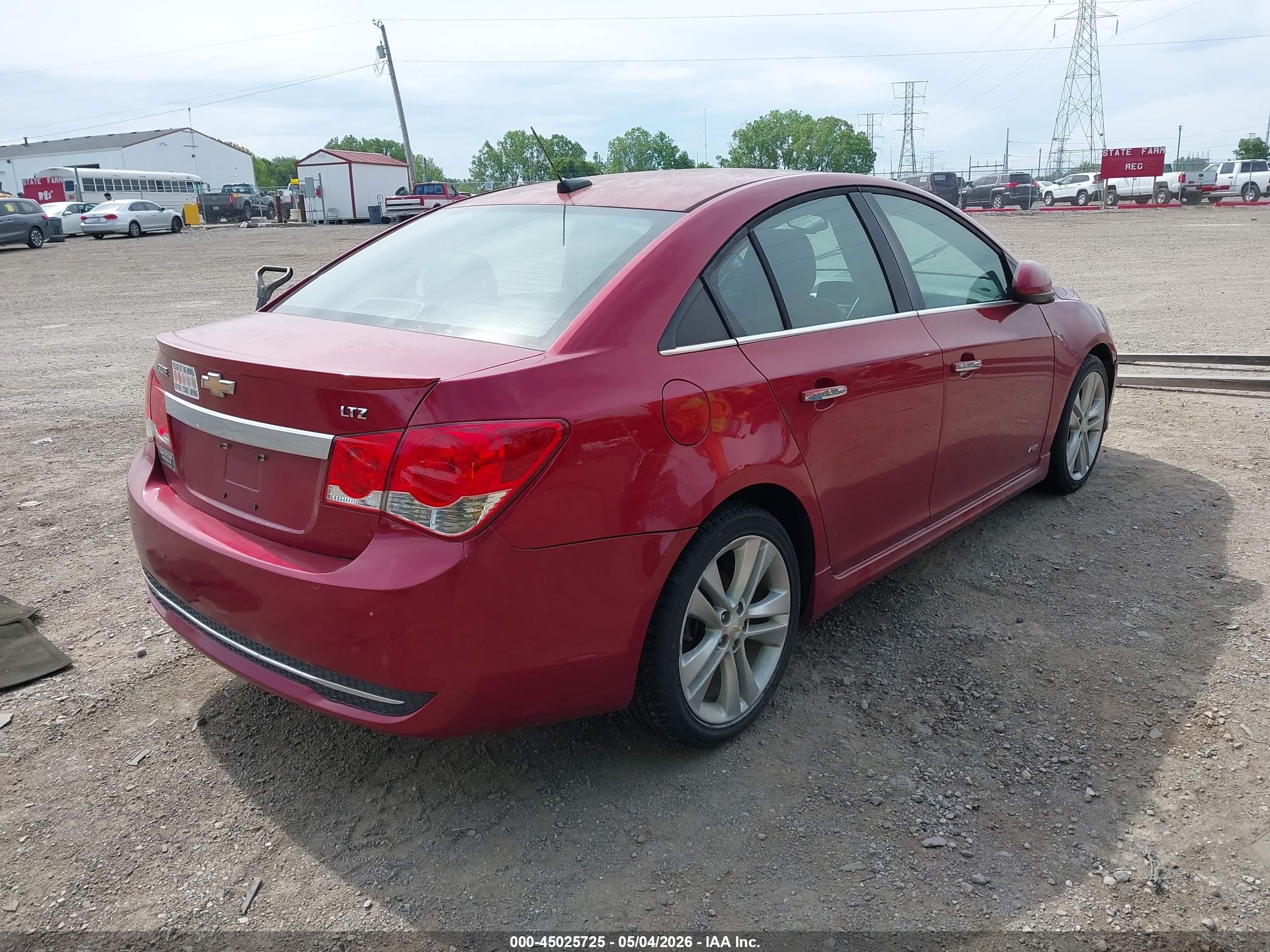 2011 Chevrolet Cruze Ltz Red vin: 1G1PH5S90B7192037