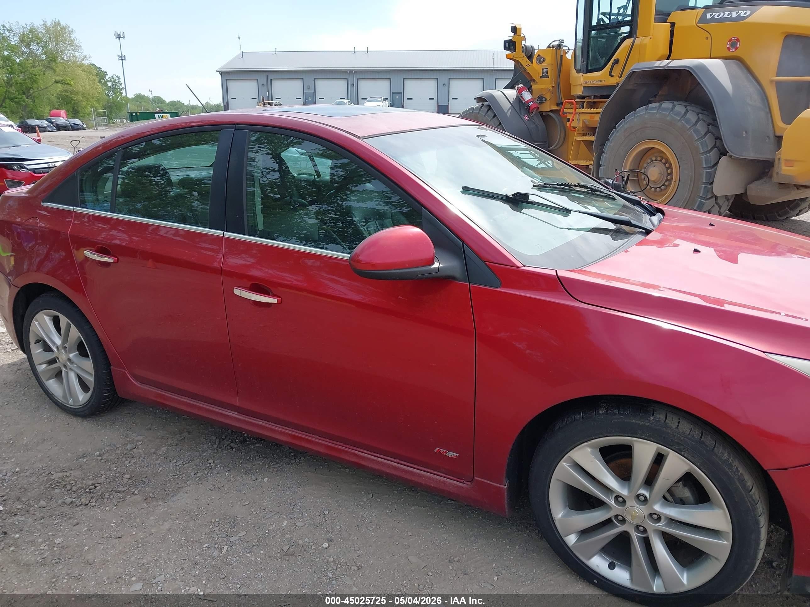 2011 Chevrolet Cruze Ltz Red vin: 1G1PH5S90B7192037